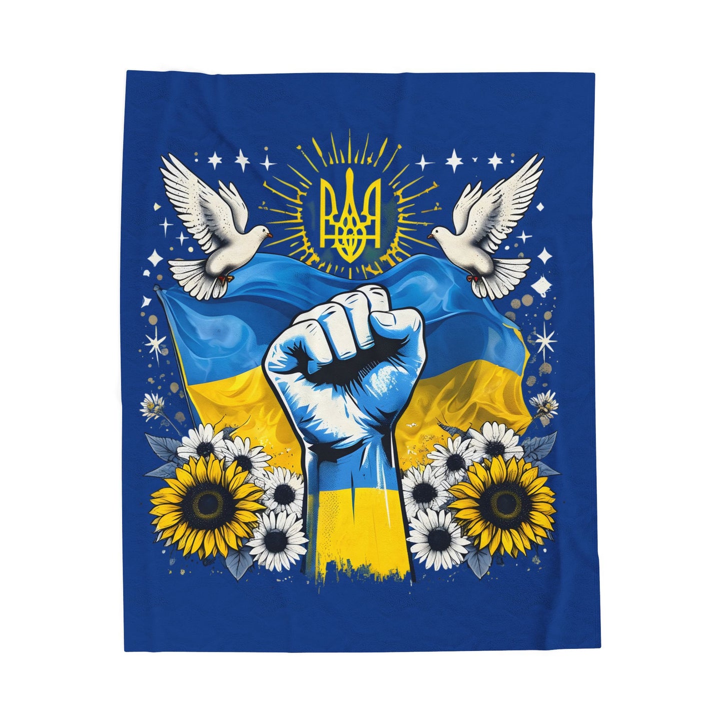 Ukrainian Pride Velveteen Plush Blanket, Cozy Throw for Home Decor, Gift for Independence Day, Comfort in Any Season, Soft Blanket, [...]
