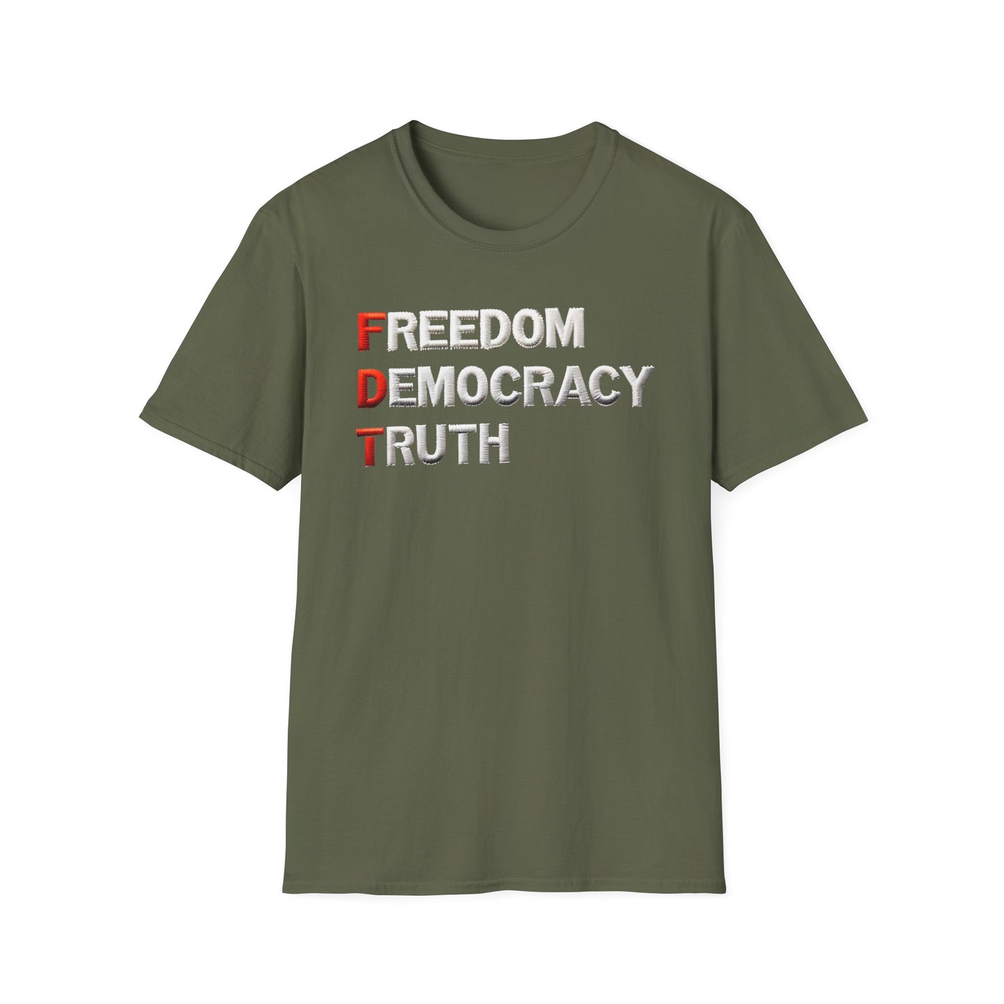 Freedom Democracy Truth FDT unisex tshirt, antitrump Tshirt, unisex fit, political protest tshirt, many colors to choose from