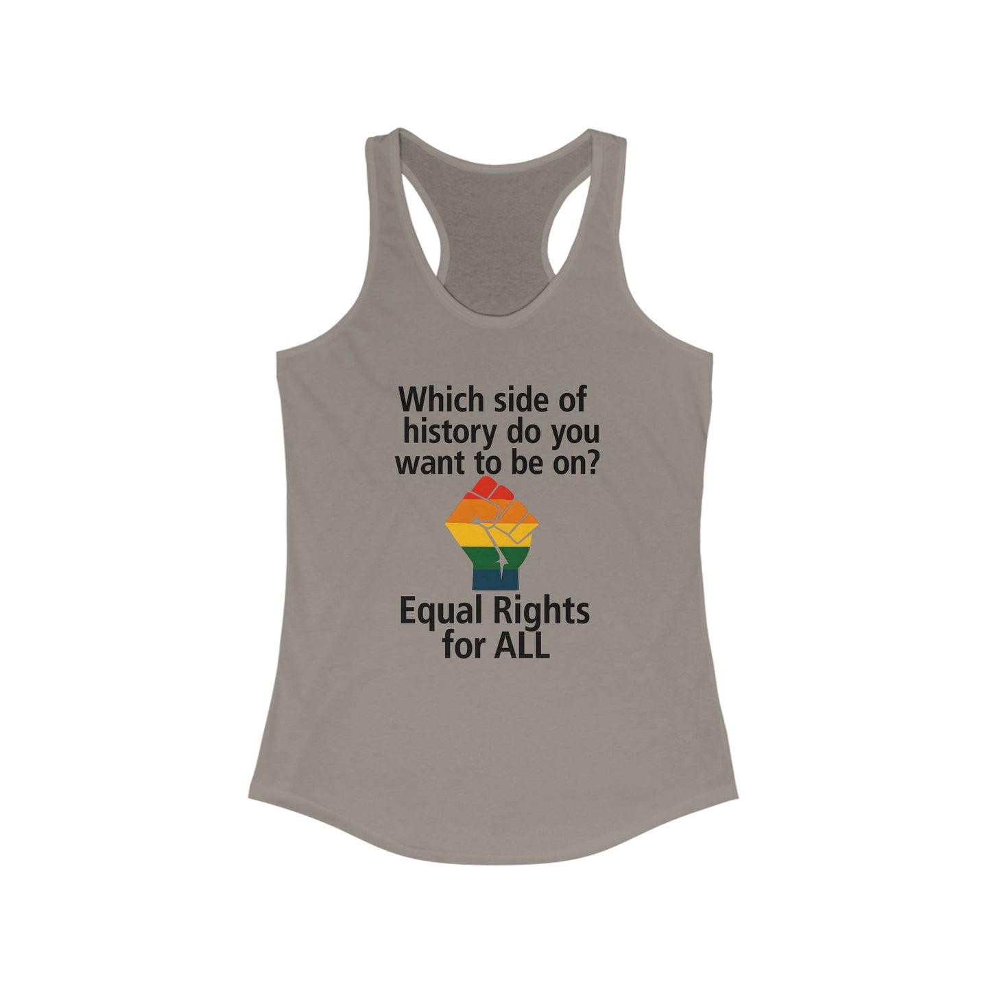 Ladies Equal Rights for All Racerback Tank, Equal Rights for All Tee, Pride Apparel, Social Justice Top, Feminist Clothing