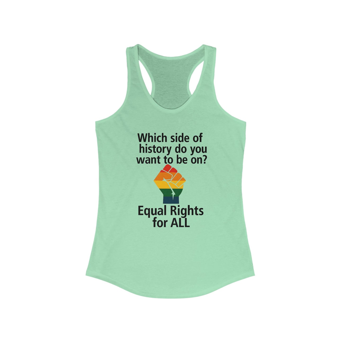 Ladies Equal Rights for All Racerback Tank, Equal Rights for All Tee, Pride Apparel, Social Justice Top, Feminist Clothing