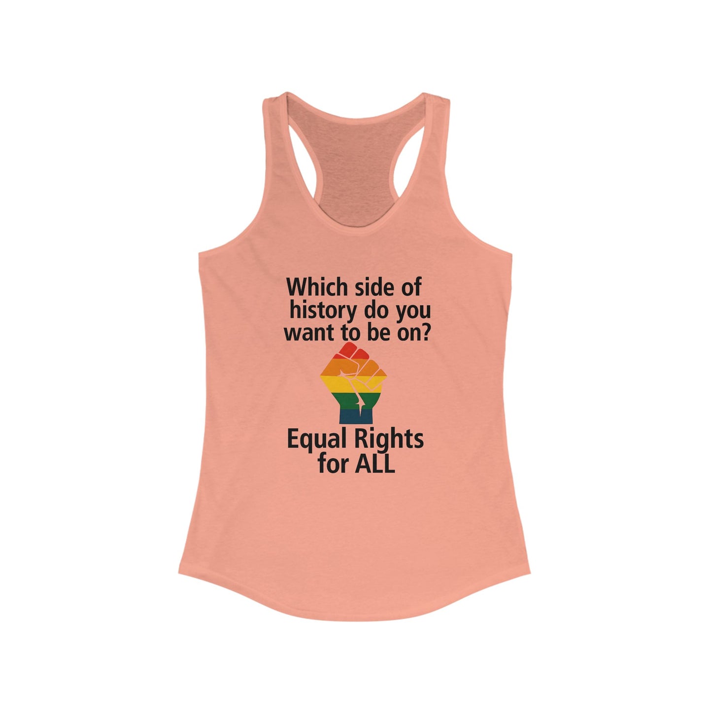 Ladies Equal Rights for All Racerback Tank, Equal Rights for All Tee, Pride Apparel, Social Justice Top, Feminist Clothing