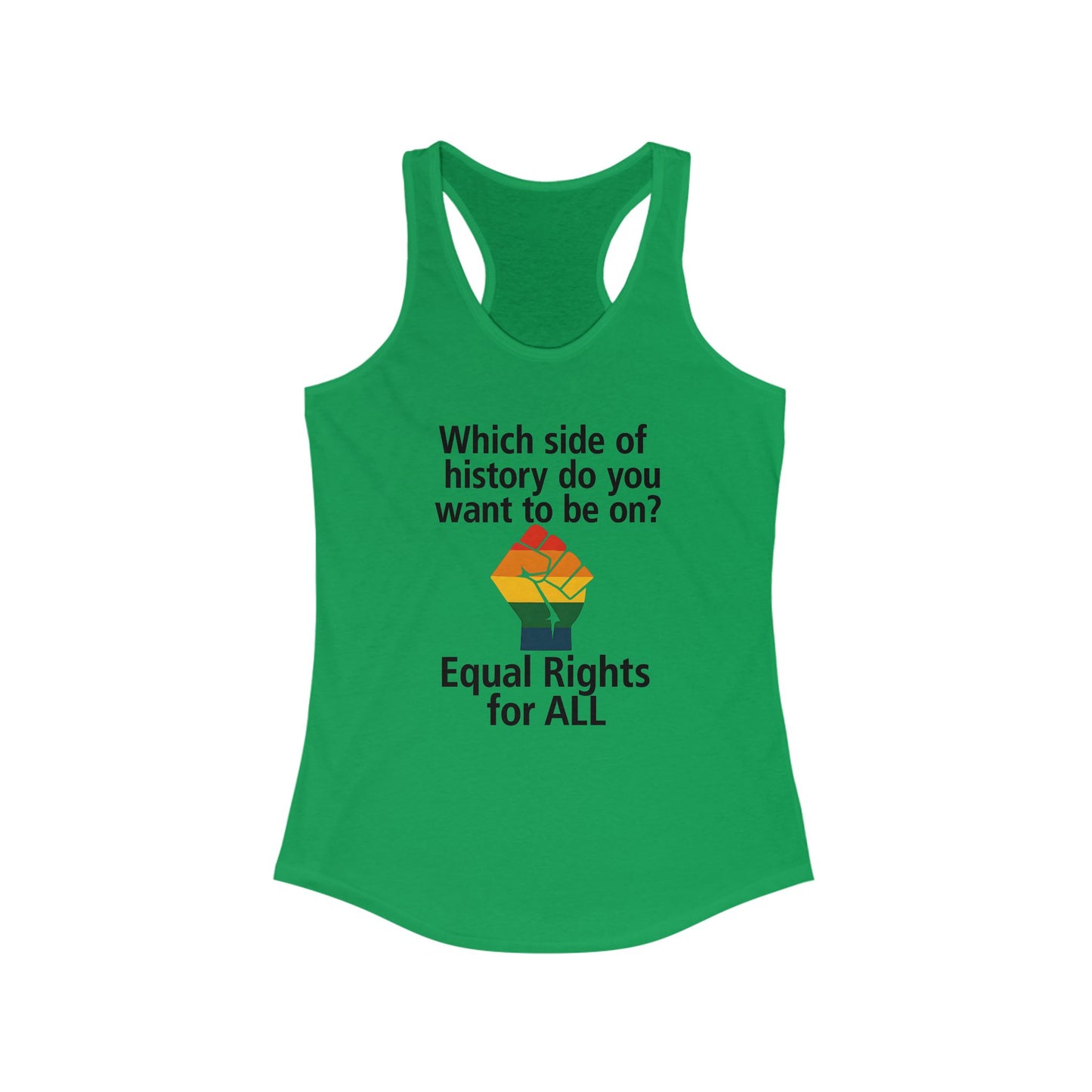 Ladies Equal Rights for All Racerback Tank, Equal Rights for All Tee, Pride Apparel, Social Justice Top, Feminist Clothing