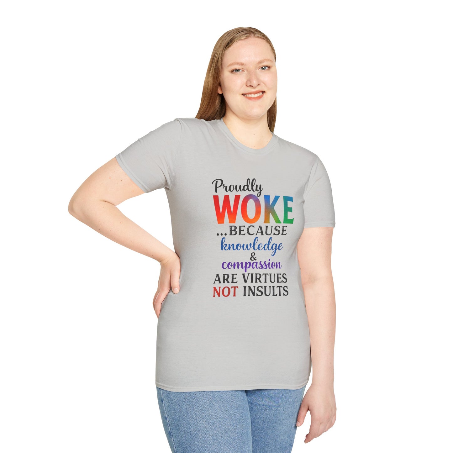 Woke Message Unisex T-Shirt, Softstyle Tee for Activism, Awareness, Unique Gift for Friends, Social Justice Apparel, Comfortable [...]