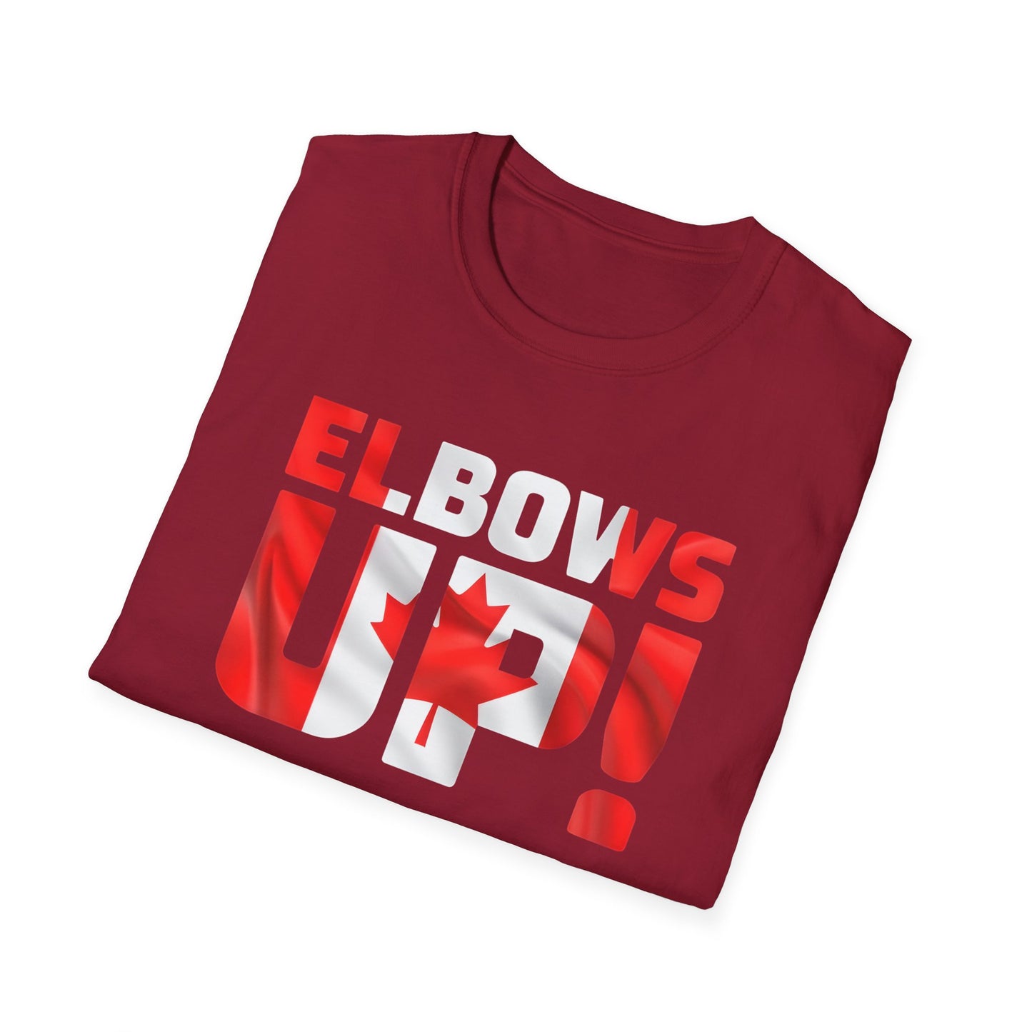 Canadian Pride Elbows Up T-Shirt, Unisex Tee, Fun Canada Day Apparel, Gift for Canada Lovers, Comfortable Travel Shirt