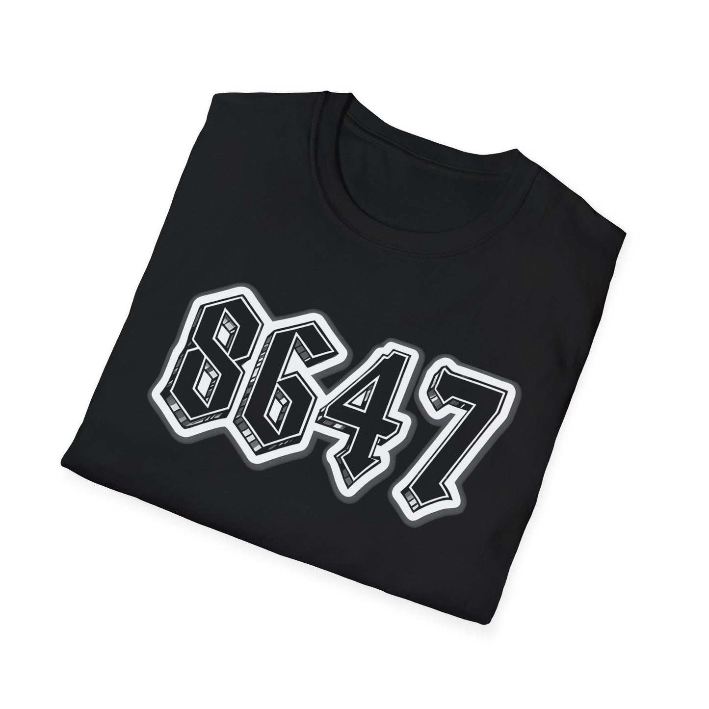 8647 front and back Softstyle T-Shirt with Quirky Slogan, Great for Casual Wear, Gift for Friends, Unique Birthday Present, Everyday Humor