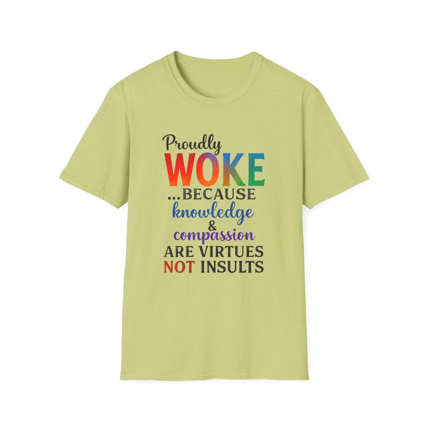 Woke Message Unisex T-Shirt, Softstyle Tee for Activism, Awareness, Unique Gift for Friends, Social Justice Apparel, Comfortable [...]