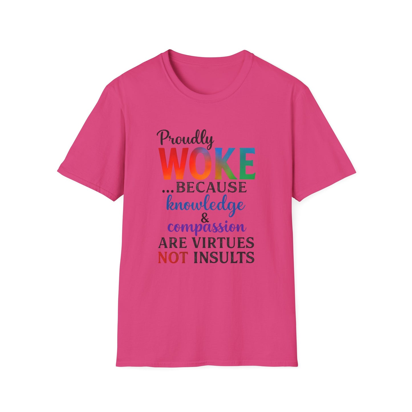 Woke Message Unisex T-Shirt, Softstyle Tee for Activism, Awareness, Unique Gift for Friends, Social Justice Apparel, Comfortable [...]