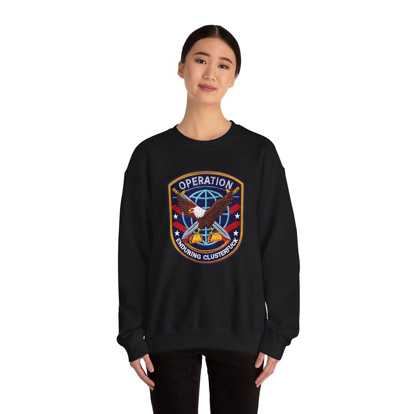 Operation Enduring Clusterfuck crewneck Sweatshirt, Political Statement Sweatshirt, Anti Fascism Sweatshirt, Support Ukraine Crew Neck