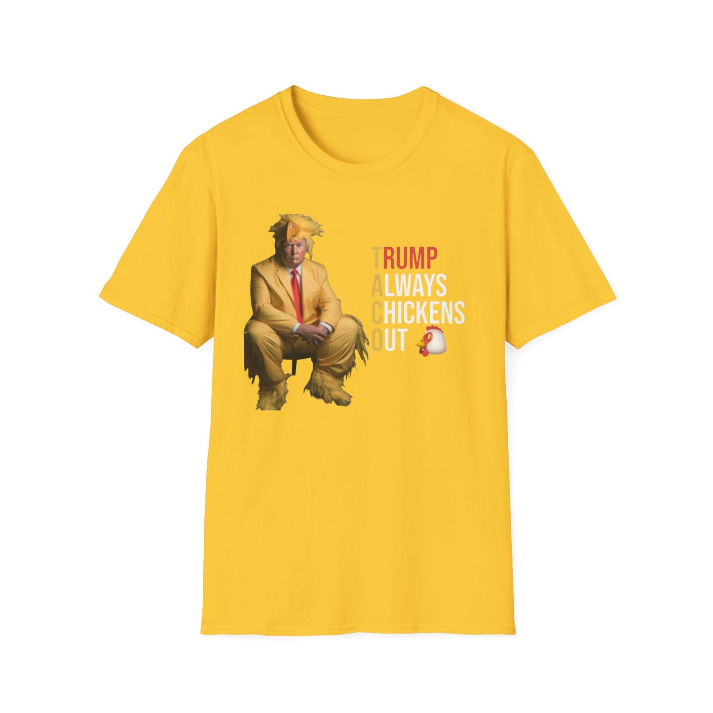 Trump Chicken Out Unisex T-Shirt, Funny Political Tee, Gift for Friends, Election Humor, Casual Wear