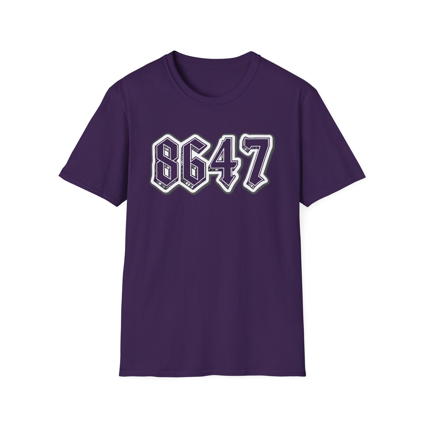 8647 front and back Softstyle T-Shirt with Quirky Slogan, Great for Casual Wear, Gift for Friends, Unique Birthday Present, Everyday Humor