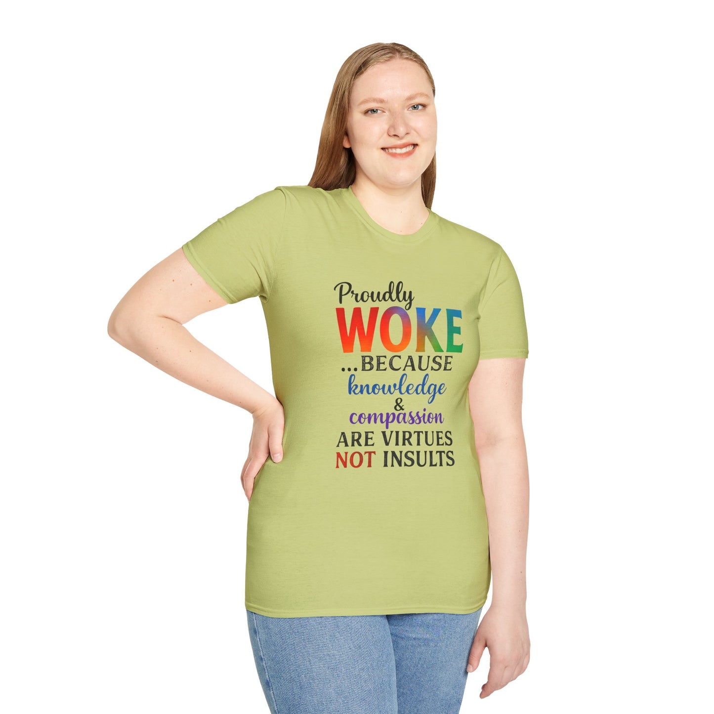 Woke Message Unisex T-Shirt, Softstyle Tee for Activism, Awareness, Unique Gift for Friends, Social Justice Apparel, Comfortable [...]