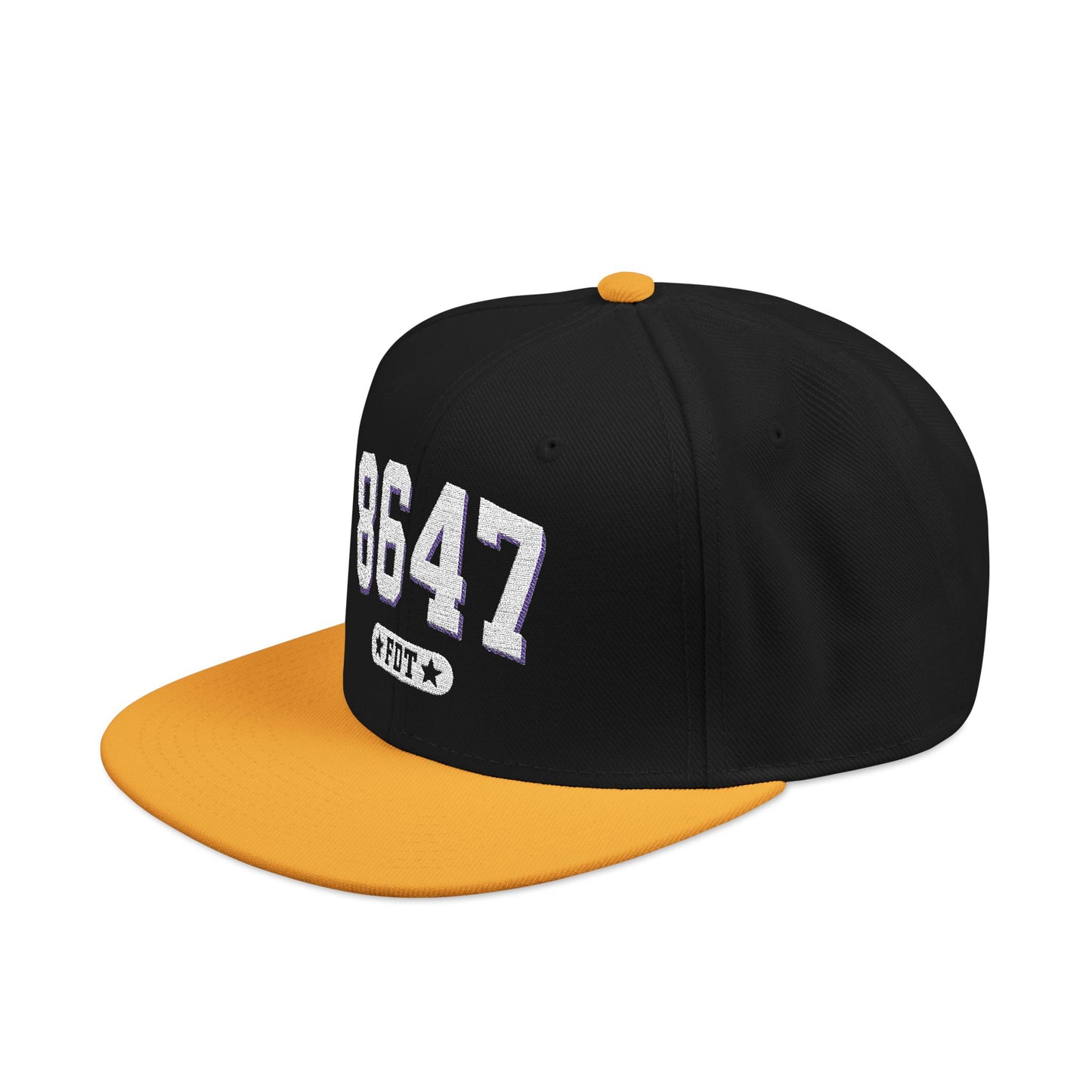 8647 FDT Snapback Cap, Embroidered Baseball Hat, Trendy Street Style, Gift for Political Enthusiasts, Unisex Fashion Headwear
