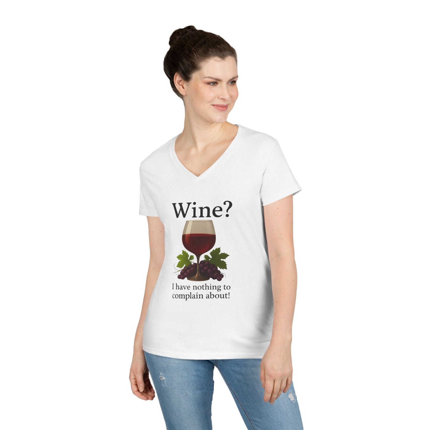 Wine Lover's V-Neck T-Shirt, Fun Wine Quote Tee, Gifts for Her, Casual Summer Top, Ladies' Wine Shirt