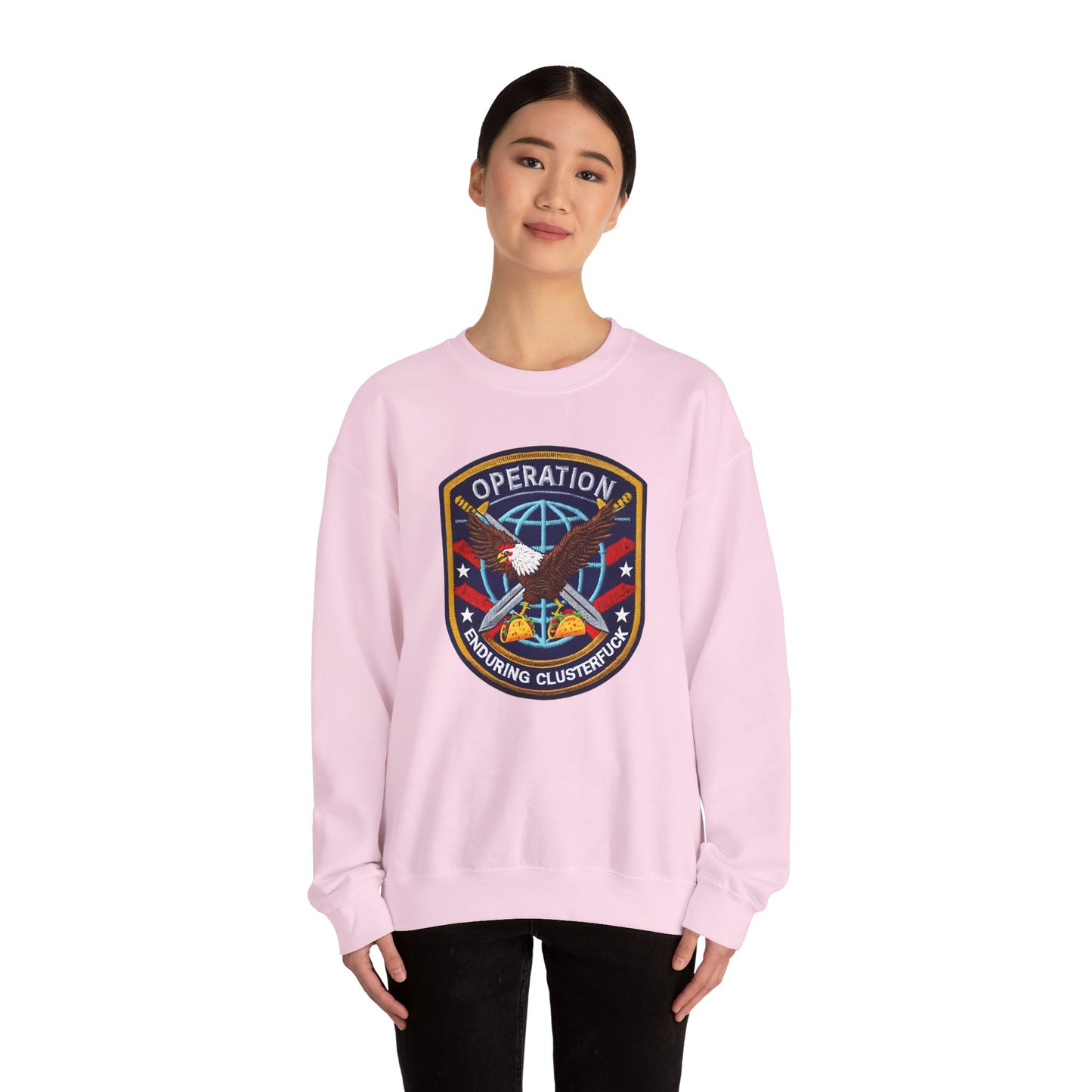 Operation Enduring Clusterfuck crewneck Sweatshirt, Political Statement Sweatshirt, Anti Fascism Sweatshirt, Support Ukraine Crew Neck