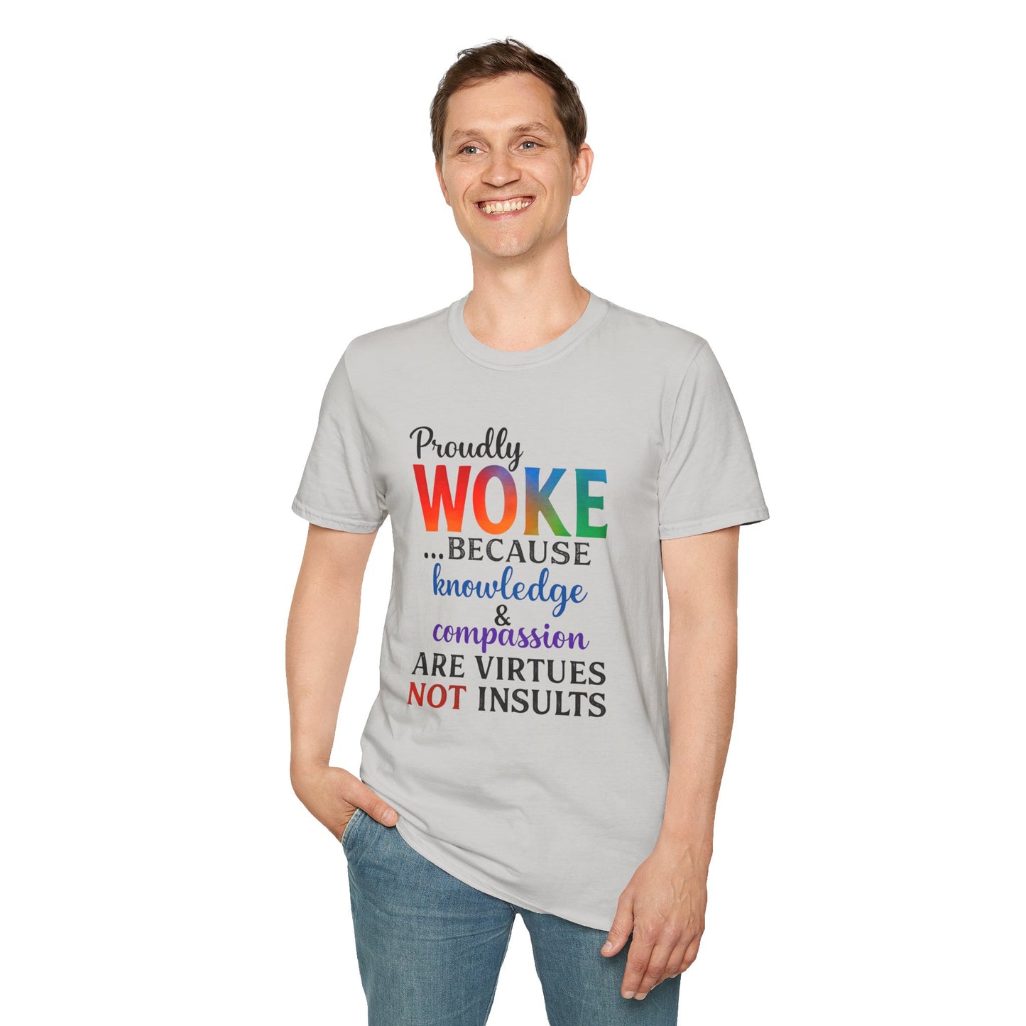 Woke Message Unisex T-Shirt, Softstyle Tee for Activism, Awareness, Unique Gift for Friends, Social Justice Apparel, Comfortable [...]