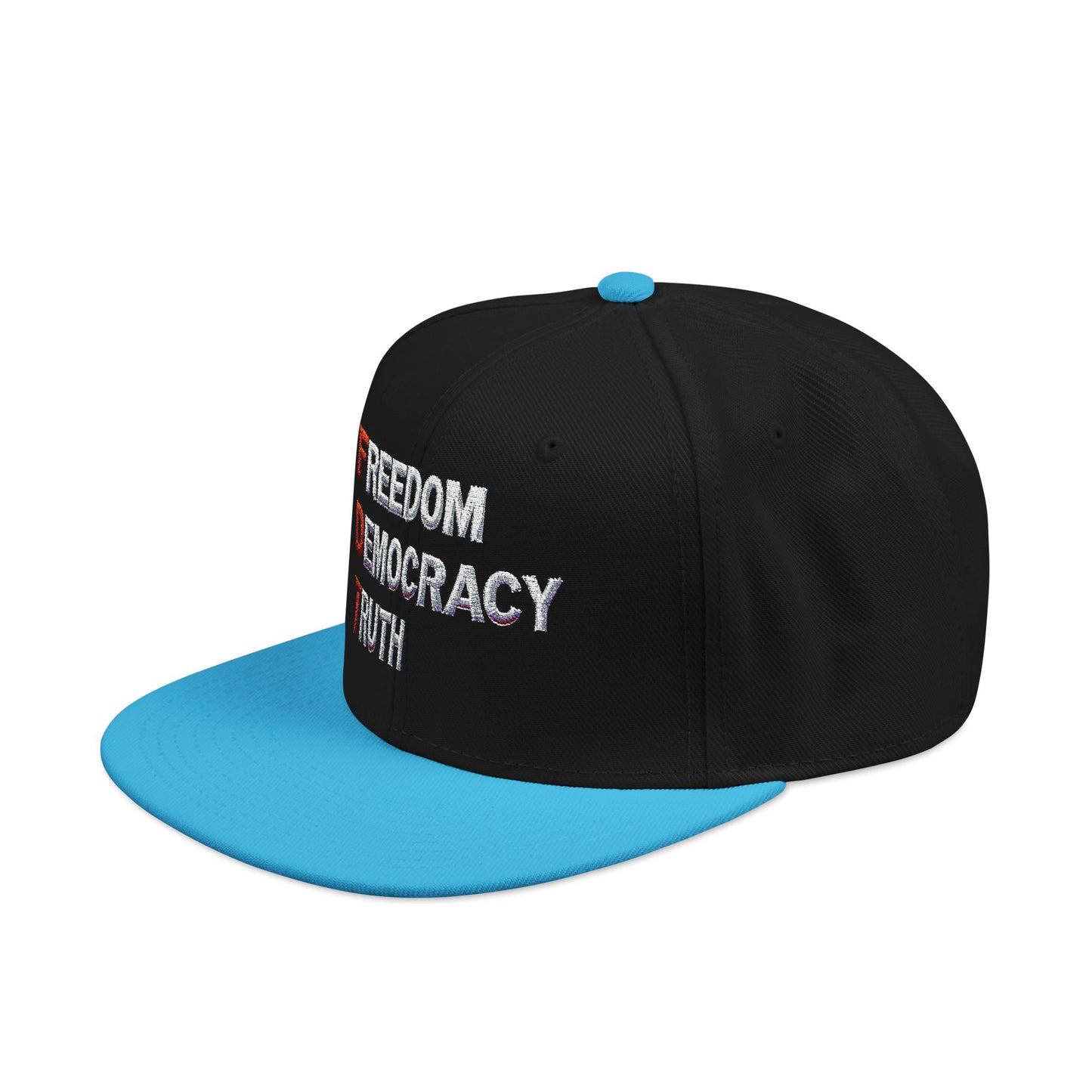 Freedom Democracy Truth Snapback Hat - Stylish Streetwear Cap for Casual Outfits, Perfect Gift for Sports Fans, Adjustable Fit