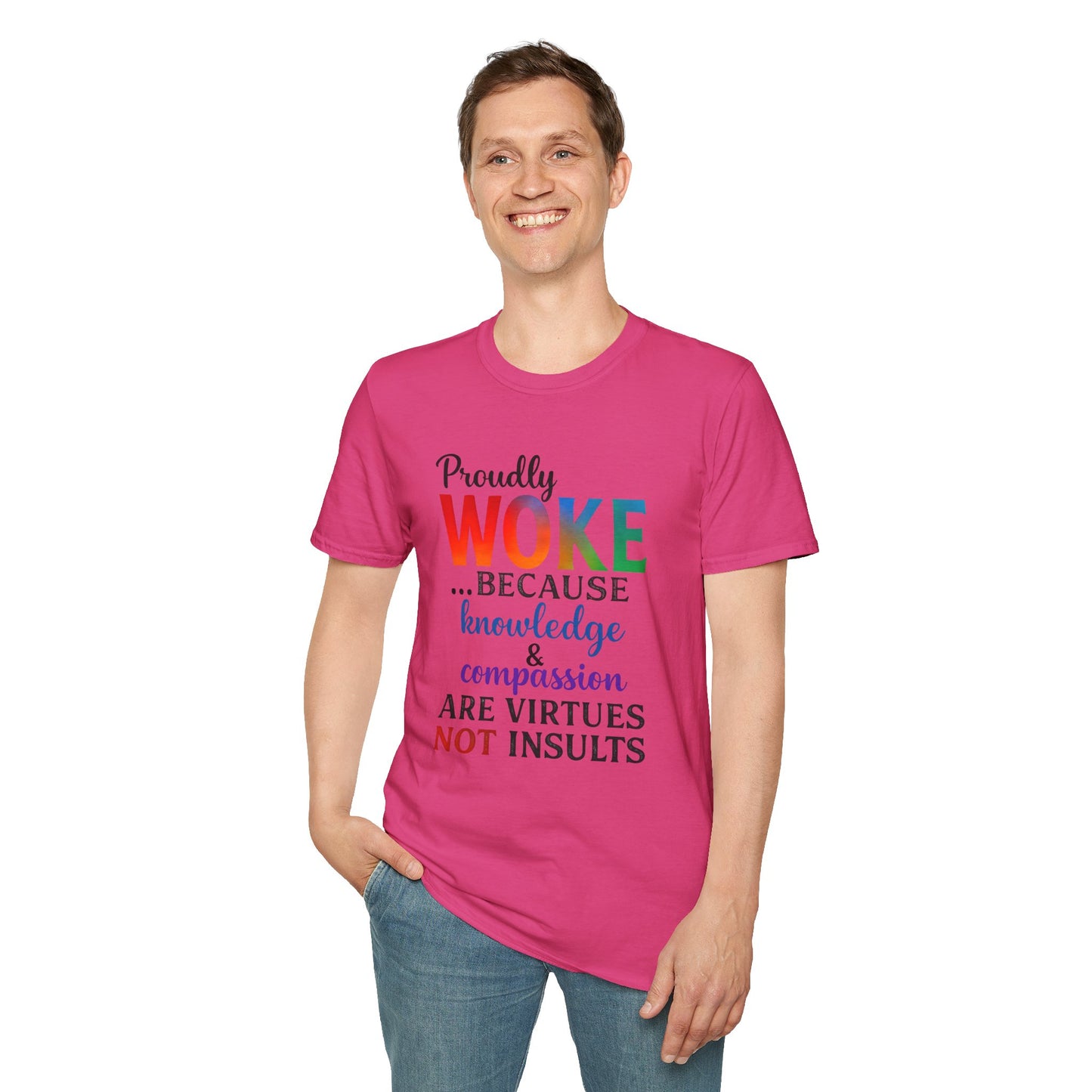 Woke Message Unisex T-Shirt, Softstyle Tee for Activism, Awareness, Unique Gift for Friends, Social Justice Apparel, Comfortable [...]