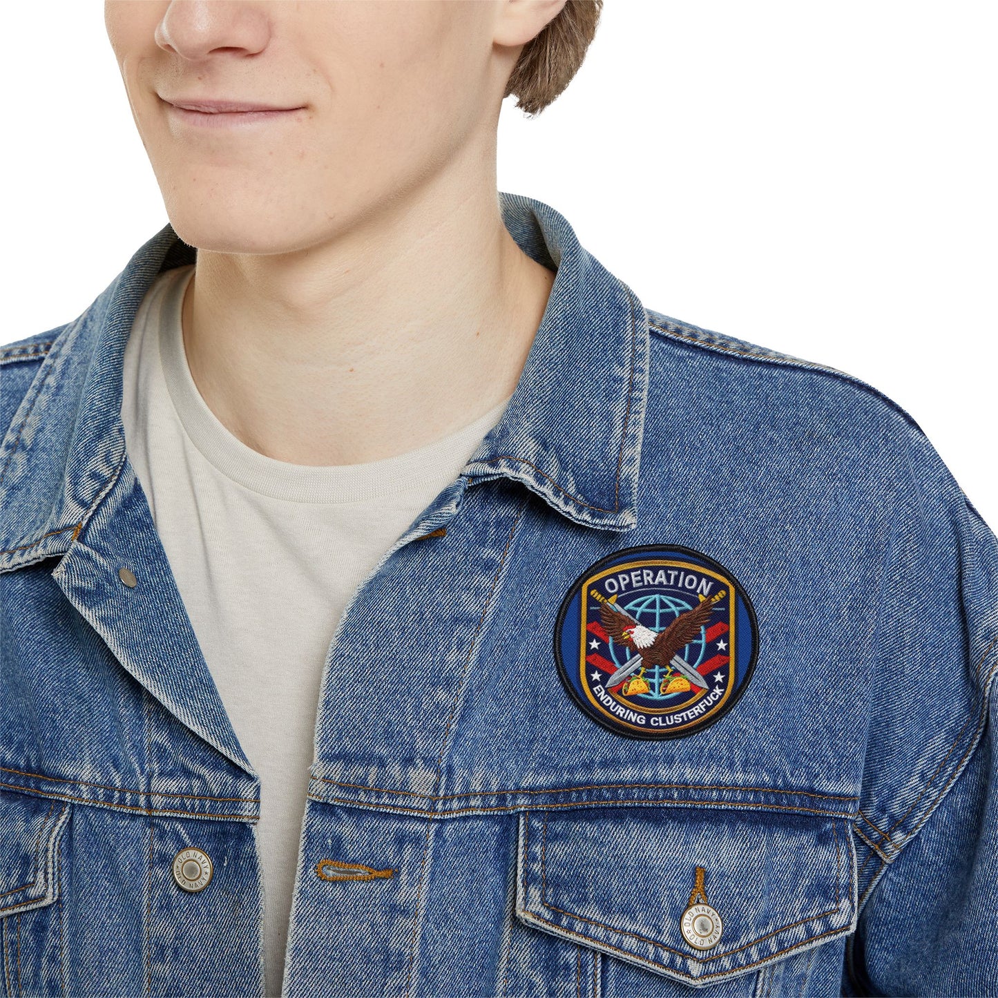 Adventurous Iron-On Patches for Jackets, Bags, and Gear, Military Style Badge, Operation Inspired Design, Great for Gift and DIY Projects