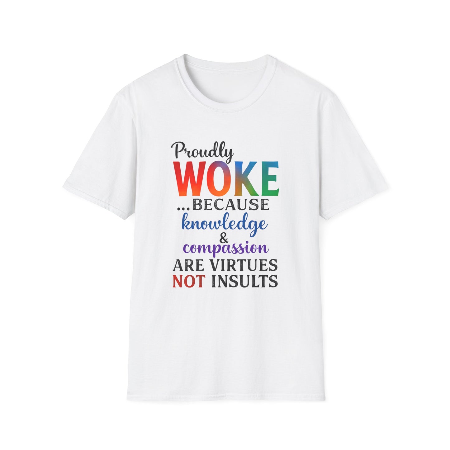 Woke Message Unisex T-Shirt, Softstyle Tee for Activism, Awareness, Unique Gift for Friends, Social Justice Apparel, Comfortable [...]
