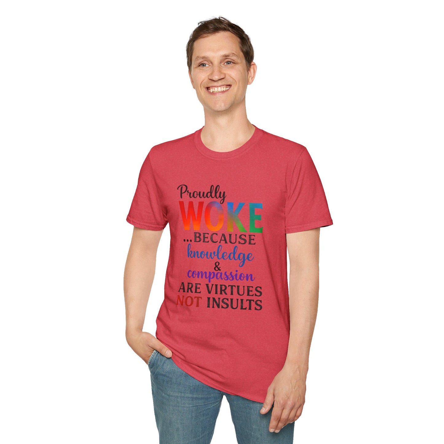 Woke Message Unisex T-Shirt, Softstyle Tee for Activism, Awareness, Unique Gift for Friends, Social Justice Apparel, Comfortable [...]