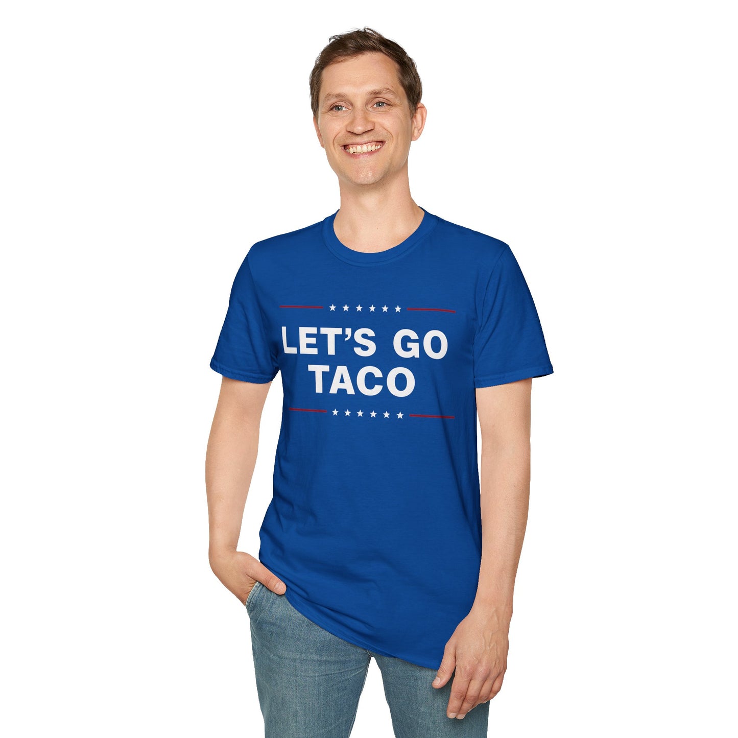 Let's Go Taco Unisex Softstyle T-Shirt, Taco Lover Gift, Funny Foodie Shirt, Casual Wear, Taco Tuesday Tee