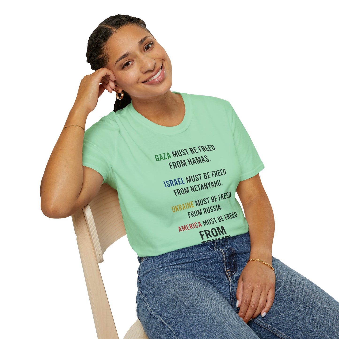 Protest Statement T-Shirt | Graphic Tee for Activists | Unisex Softstyle Shirt | Comfortable Casual Wear | Social Justice Fashion | [...]