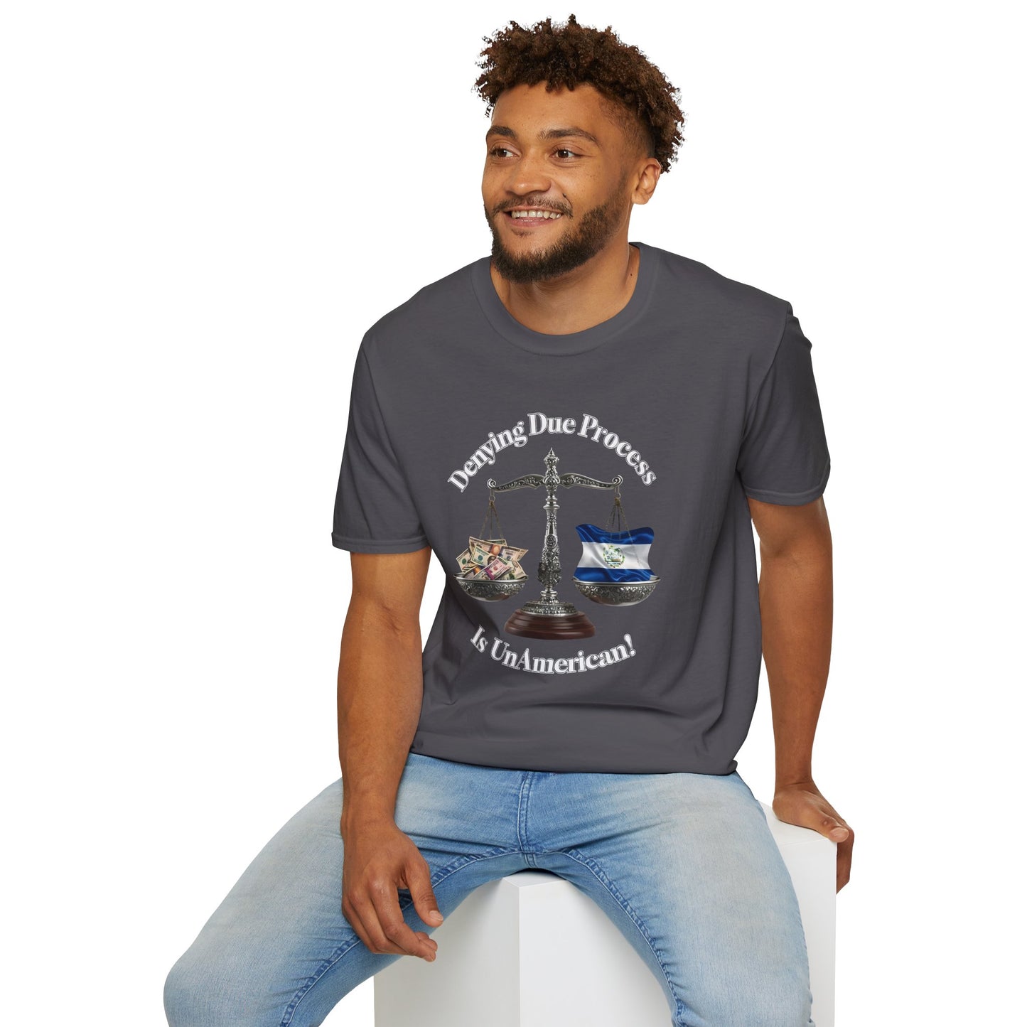 Justice T-Shirt - 'Denying Due Process Is UnAmerican' Graphic Tee, Political Apparel, Gift for Activists, Casual Wear, Statement Shirt