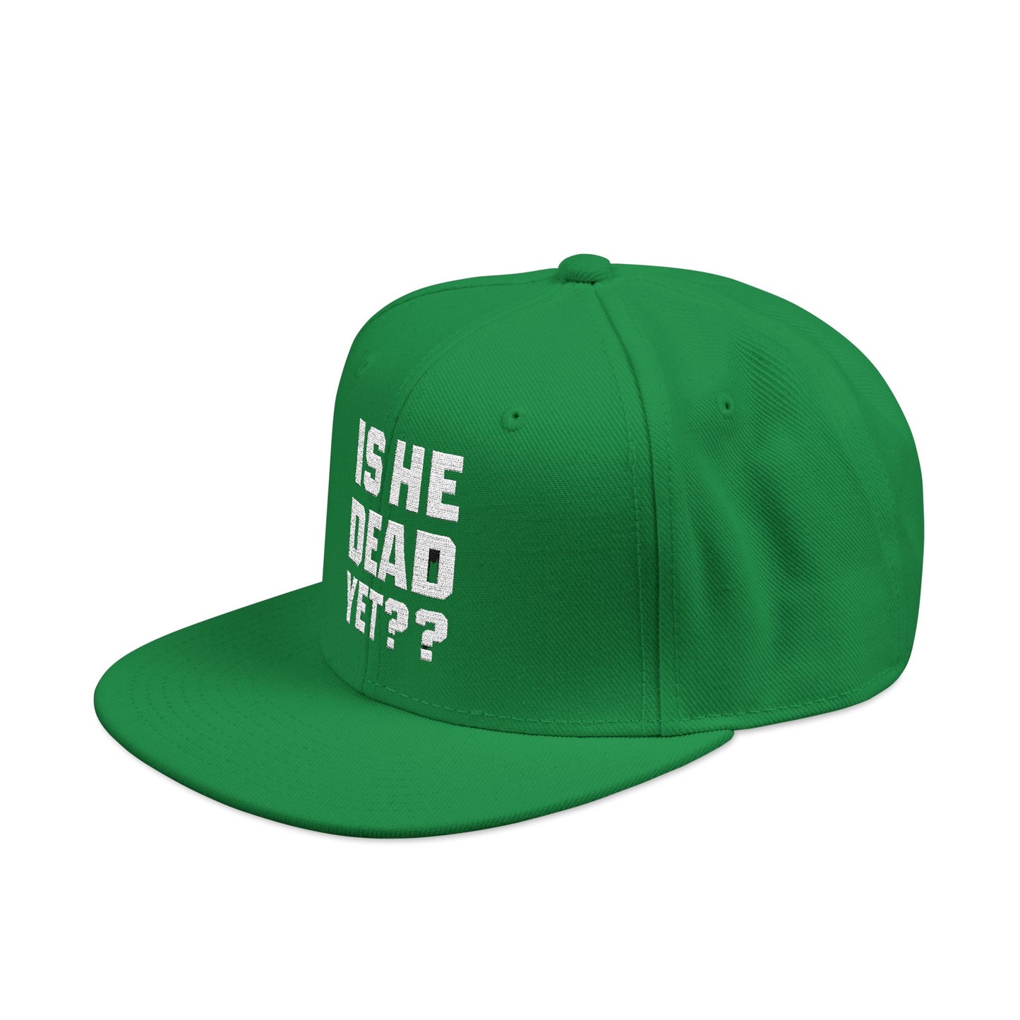 Is He Dead Yet?? Snapback Hat, Humorous Embroidered Cap, Casual Headwear for Friends, Party Accessory, Gift for Gamers