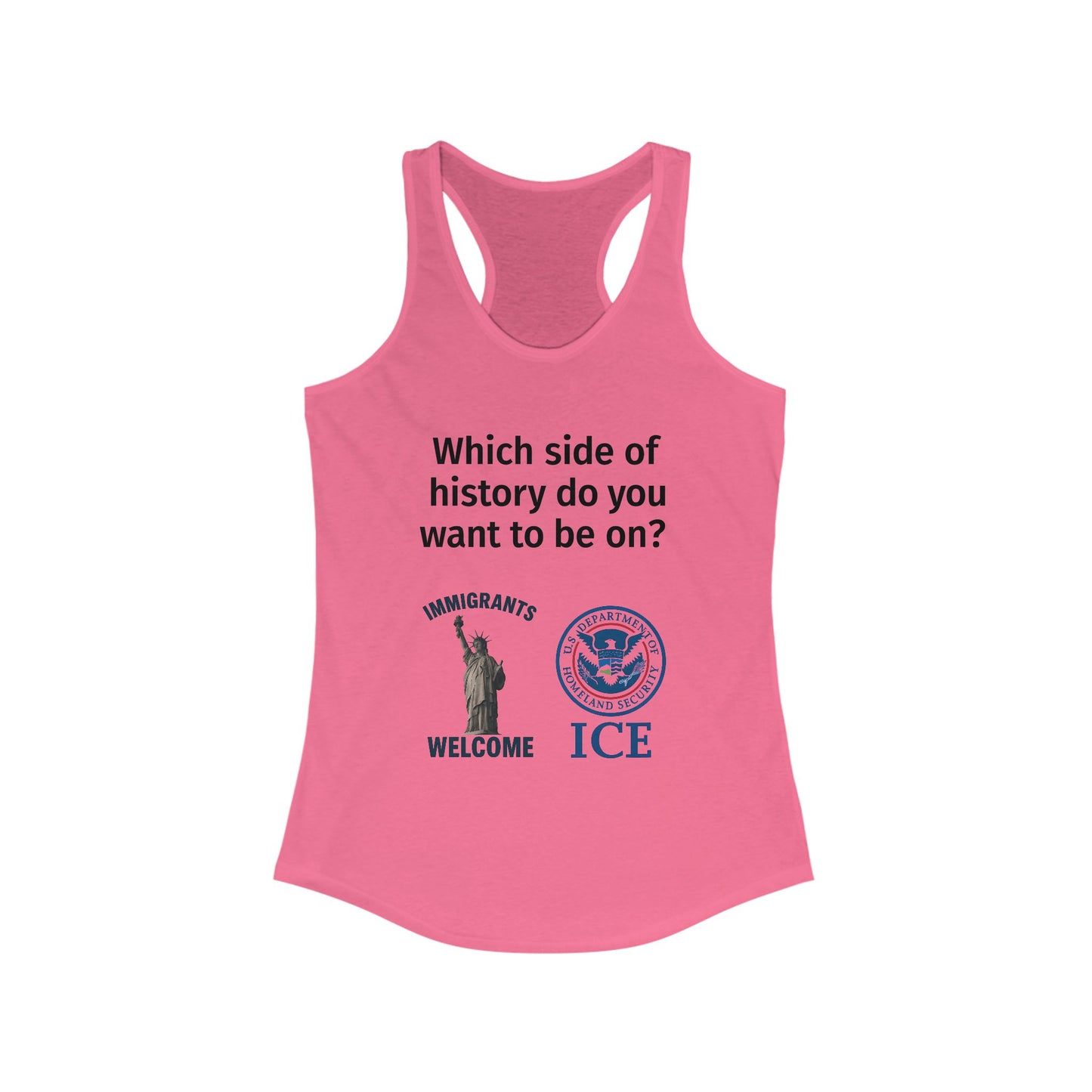 Liberty vs. ICE Racerback Tank, Social Justice Apparel, Activist Gift, Motivational Exercise Top, Casual Wear, Summer Festivals