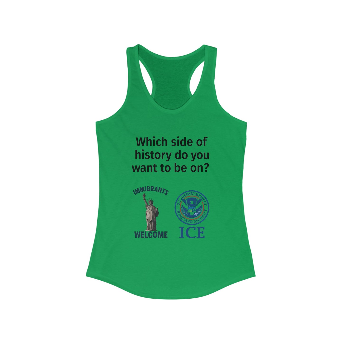 Liberty vs. ICE Racerback Tank, Social Justice Apparel, Activist Gift, Motivational Exercise Top, Casual Wear, Summer Festivals