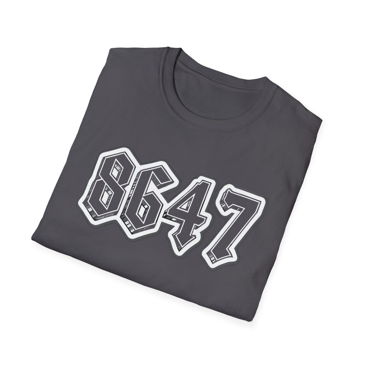 8647 front and back Softstyle T-Shirt with Quirky Slogan, Great for Casual Wear, Gift for Friends, Unique Birthday Present, Everyday Humor
