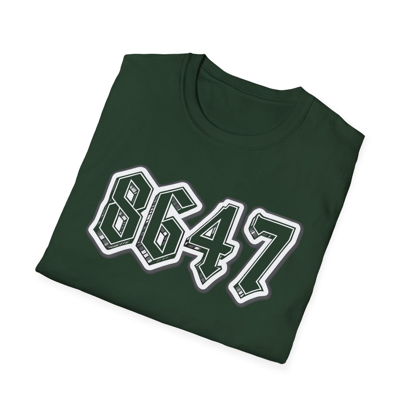 8647 front and back Softstyle T-Shirt with Quirky Slogan, Great for Casual Wear, Gift for Friends, Unique Birthday Present, Everyday Humor