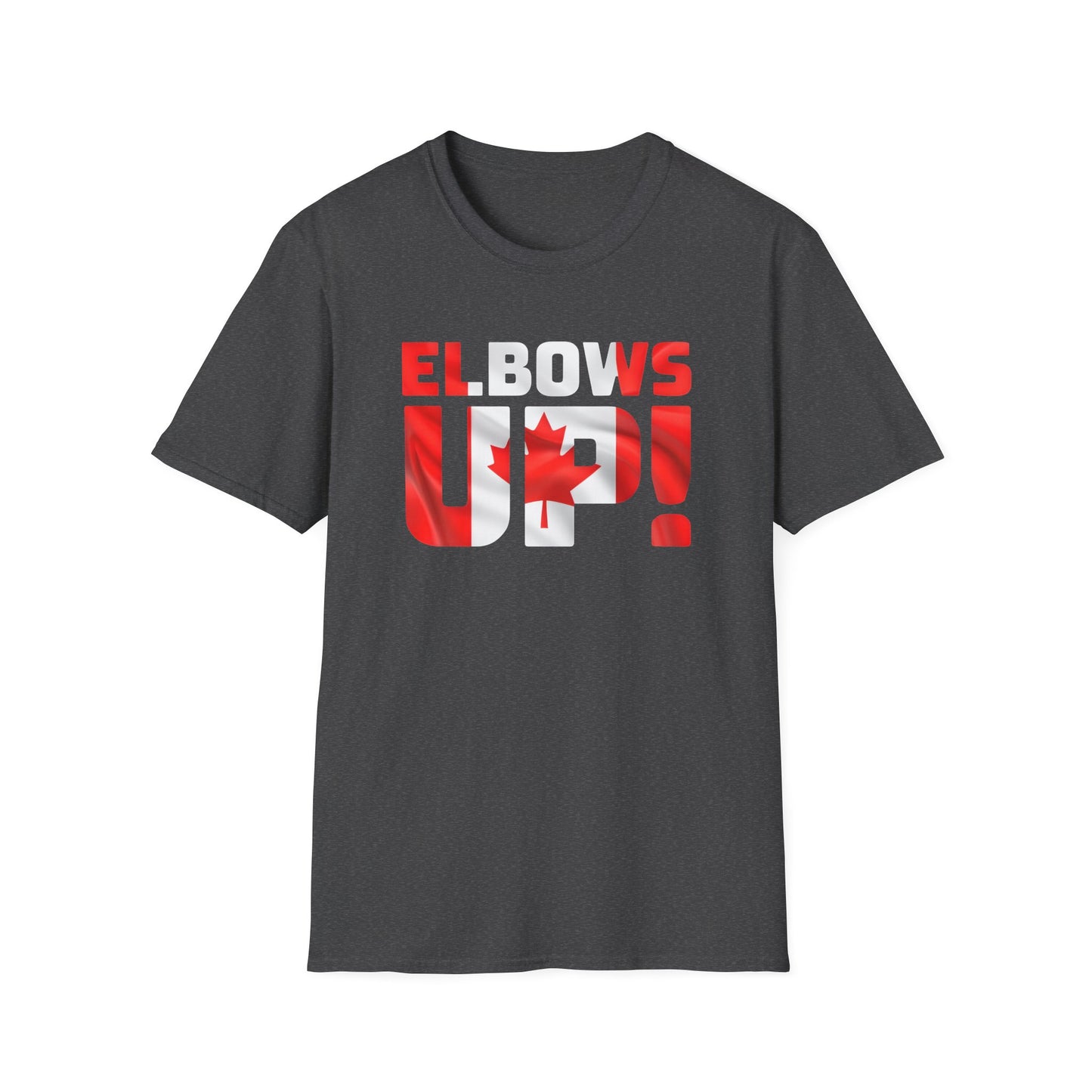 Canadian Pride Elbows Up T-Shirt, Unisex Tee, Fun Canada Day Apparel, Gift for Canada Lovers, Comfortable Travel Shirt