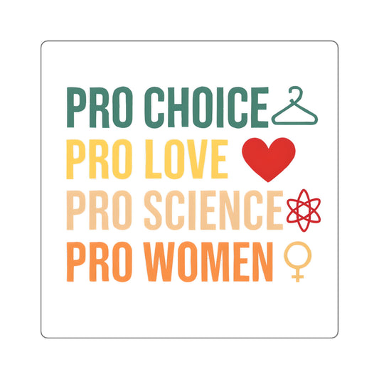 Empowering Square Stickers for Feminist Advocacy, Pro-Choice Support, Political Stickers, Laptop Decals, Women's Rights
