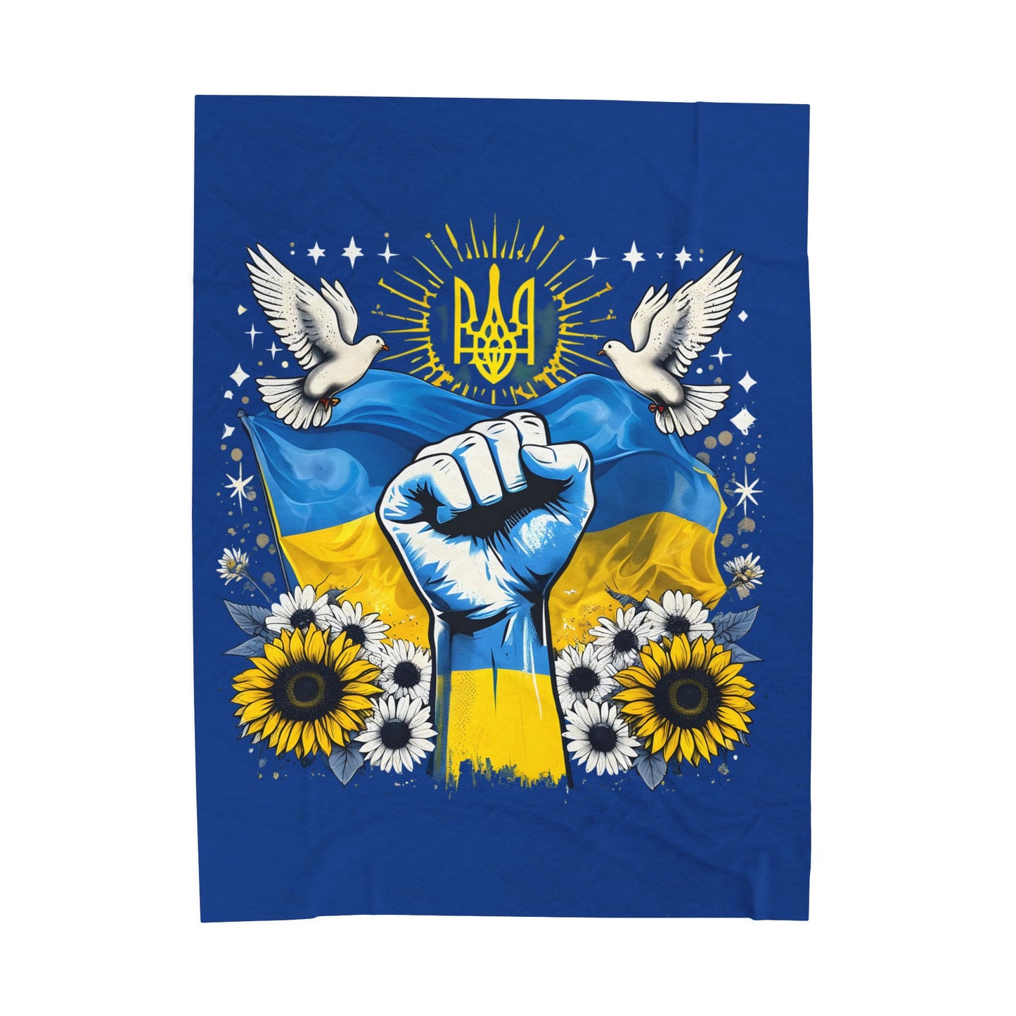 Ukrainian Pride Velveteen Plush Blanket, Cozy Throw for Home Decor, Gift for Independence Day, Comfort in Any Season, Soft Blanket, [...]