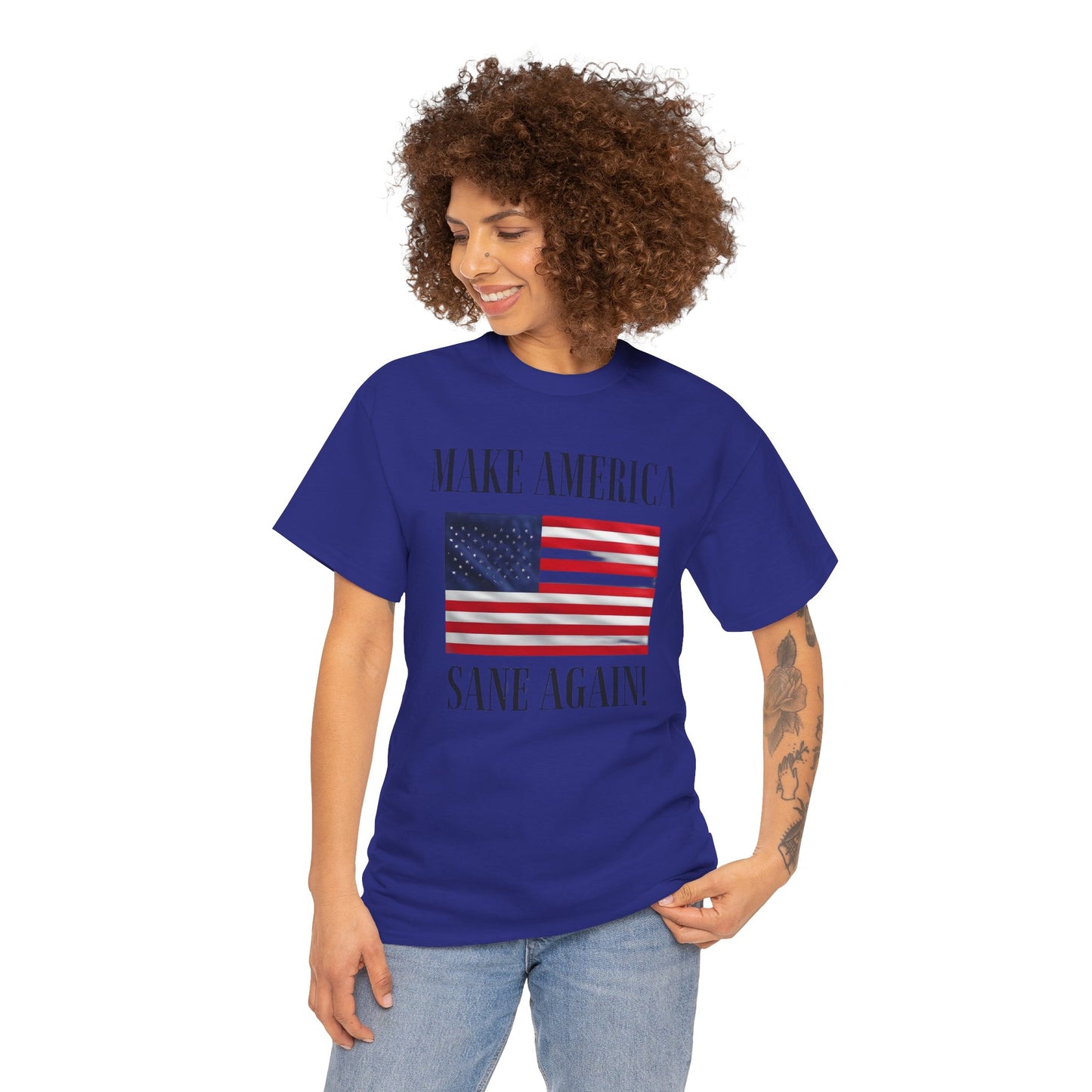Make America Sane Again! T-Shirt, Unisex Graphic T-Shirt, Political Statement Tee, Anti Fascism, Anti MAGA