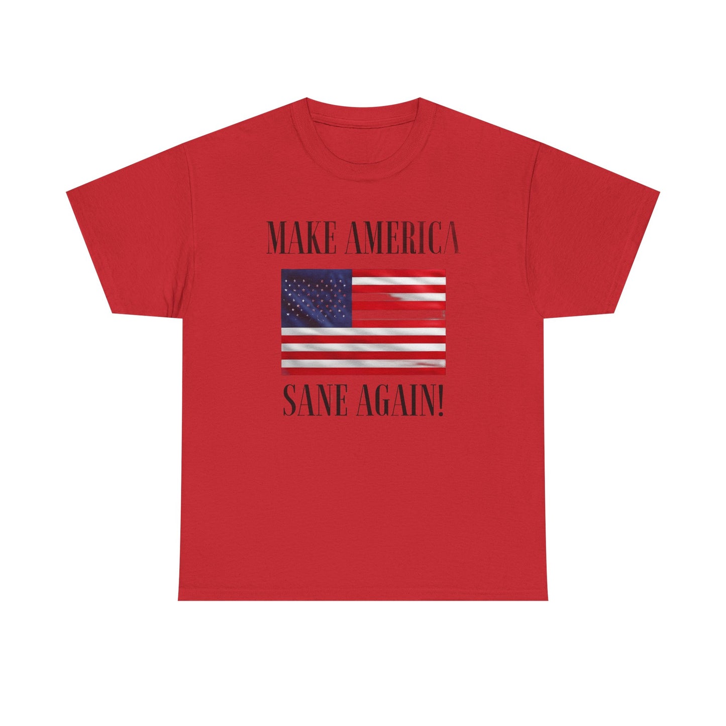 Make America Sane Again! T-Shirt, Unisex Graphic T-Shirt, Political Statement Tee, Anti Fascism, Anti MAGA