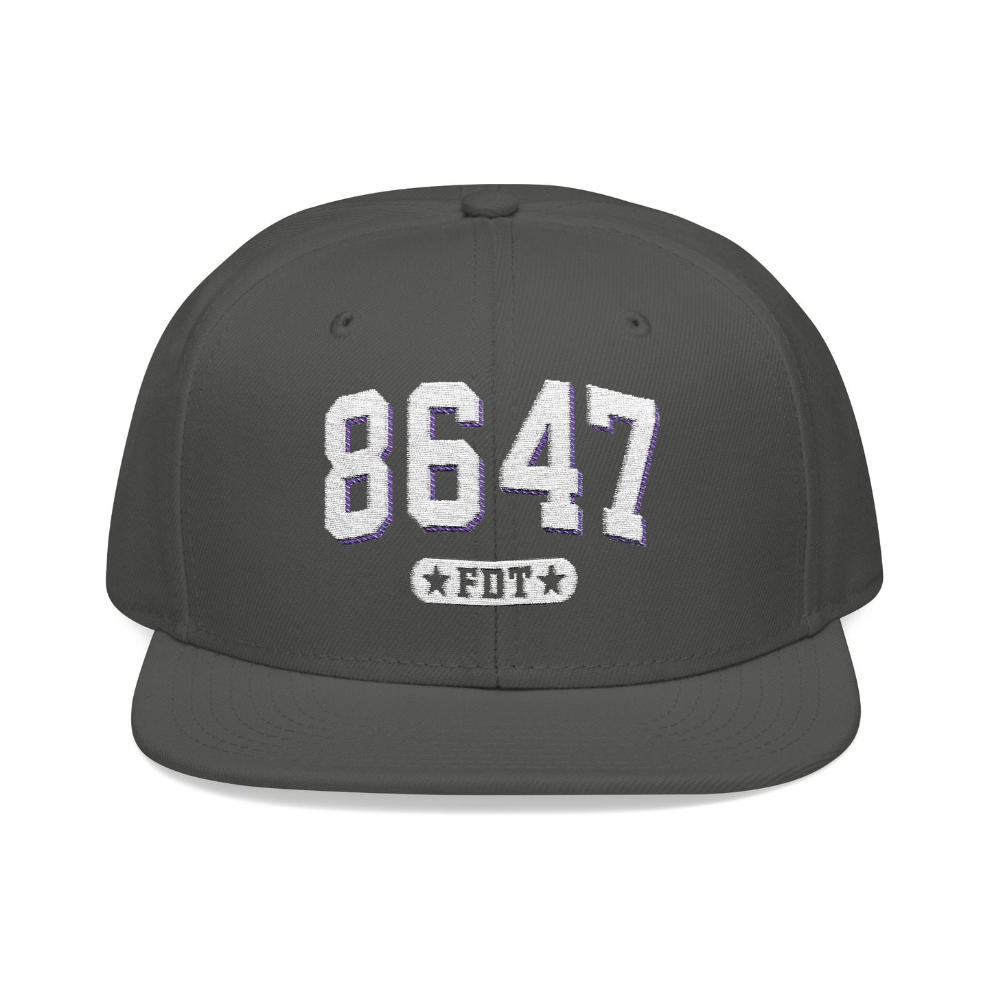 8647 FDT Snapback Cap, Embroidered Baseball Hat, Trendy Street Style, Gift for Political Enthusiasts, Unisex Fashion Headwear