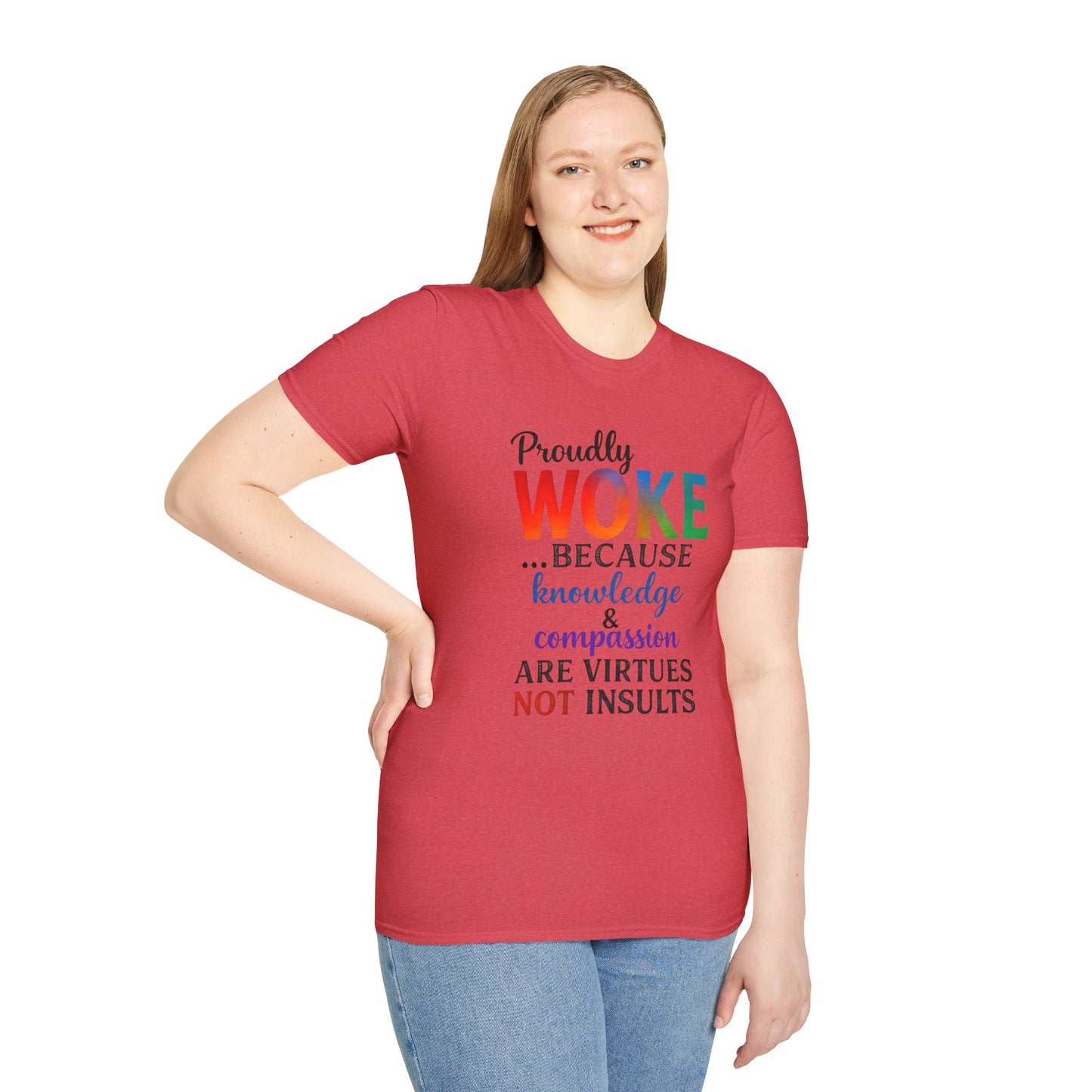 Woke Message Unisex T-Shirt, Softstyle Tee for Activism, Awareness, Unique Gift for Friends, Social Justice Apparel, Comfortable [...]