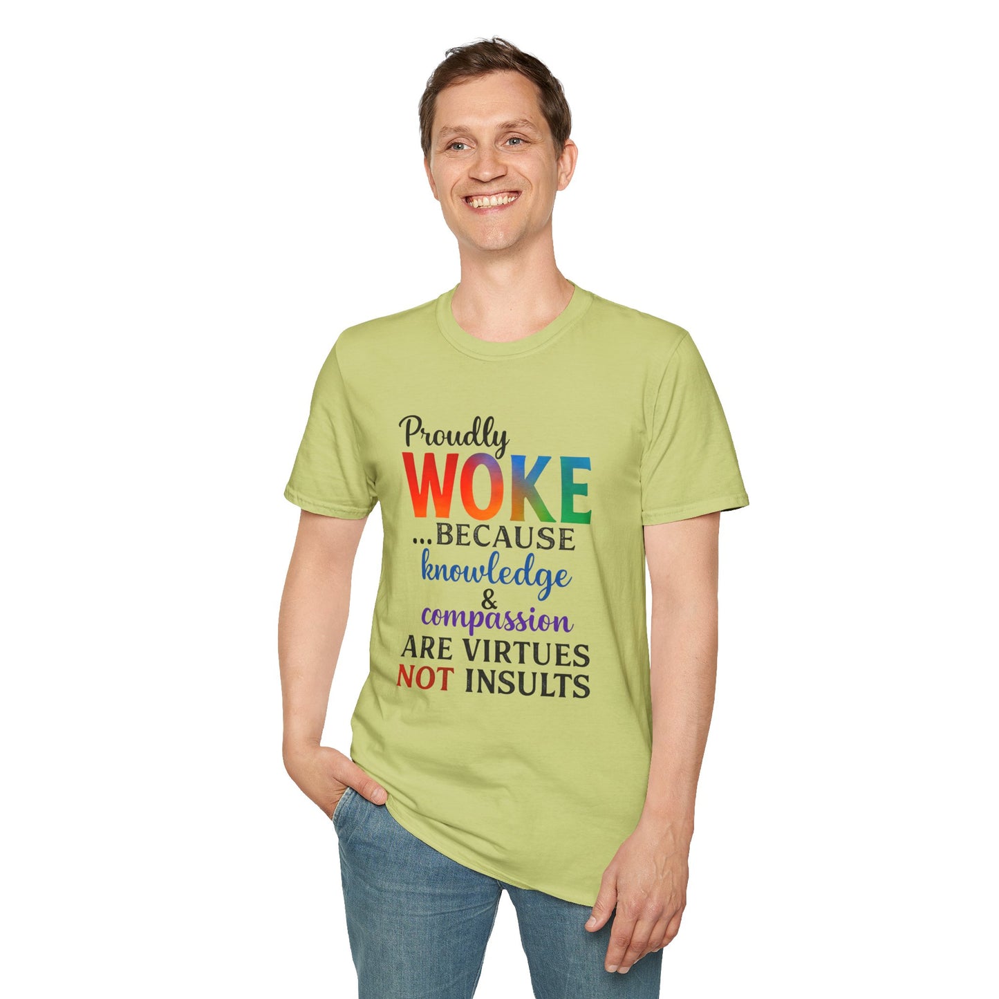 Woke Message Unisex T-Shirt, Softstyle Tee for Activism, Awareness, Unique Gift for Friends, Social Justice Apparel, Comfortable [...]