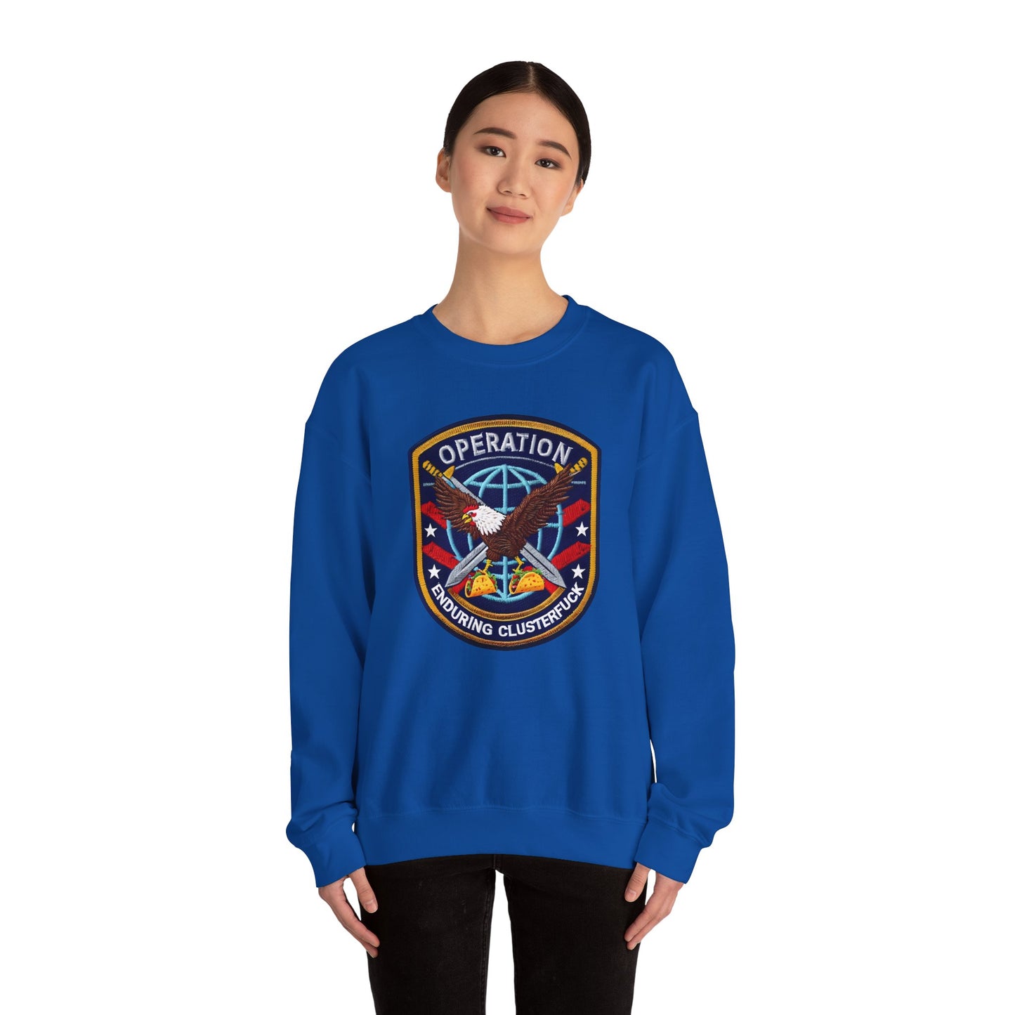 Operation Enduring Clusterfuck crewneck Sweatshirt, Political Statement Sweatshirt, Anti Fascism Sweatshirt, Support Ukraine Crew Neck