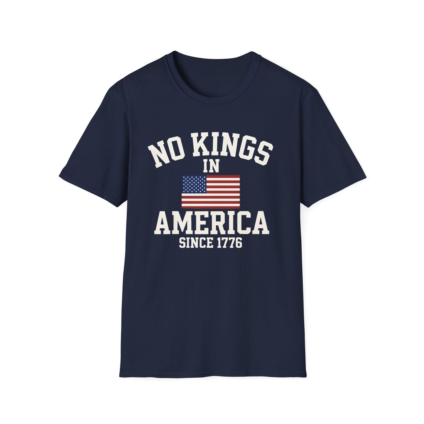 No Kings T-Shirt: No Kings in America Design, Patriotic Tee, Casual Wear, 4th of July Gift, Independence Day Shirt, Political [...]