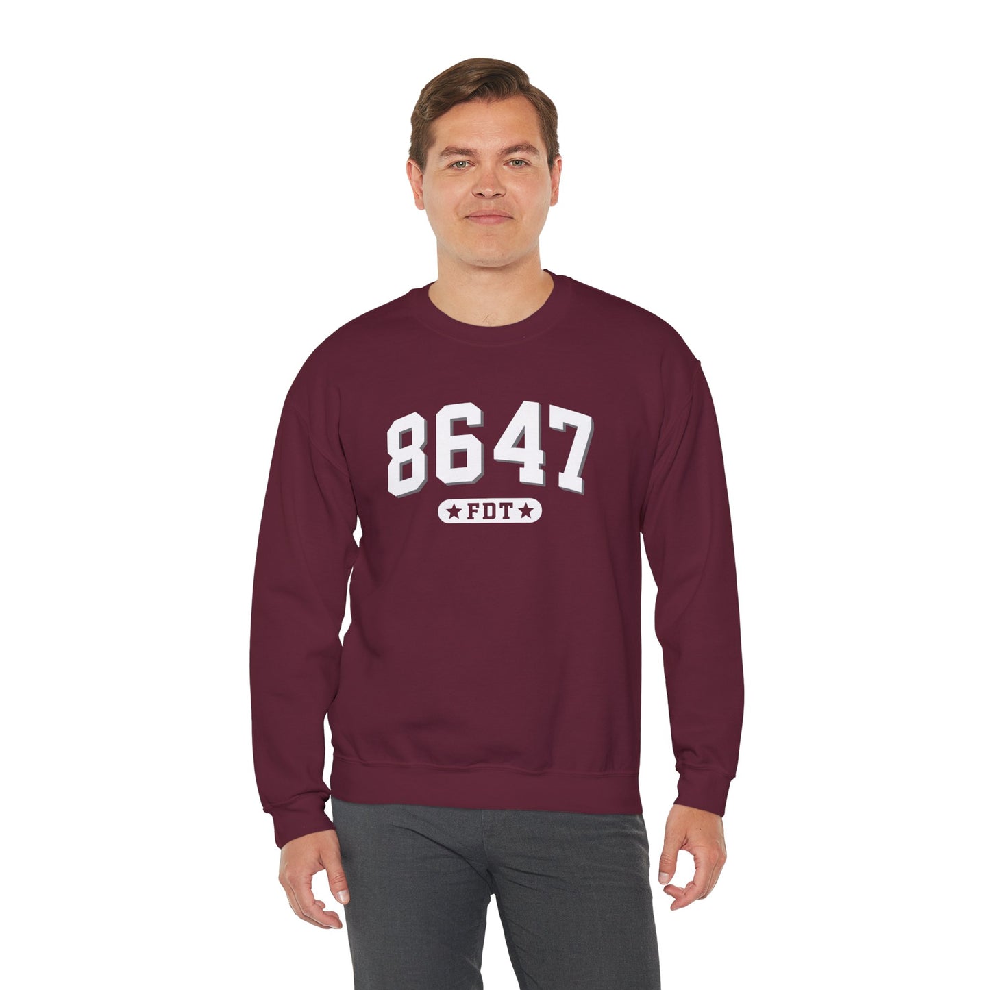 8647 FDT unisex Crewneck Sweatshirt, Stand with FDT Sweatshirt, No Trump Crewneck, Anti-Fascism Sweatshirt, unisex crewneck sweatshirt