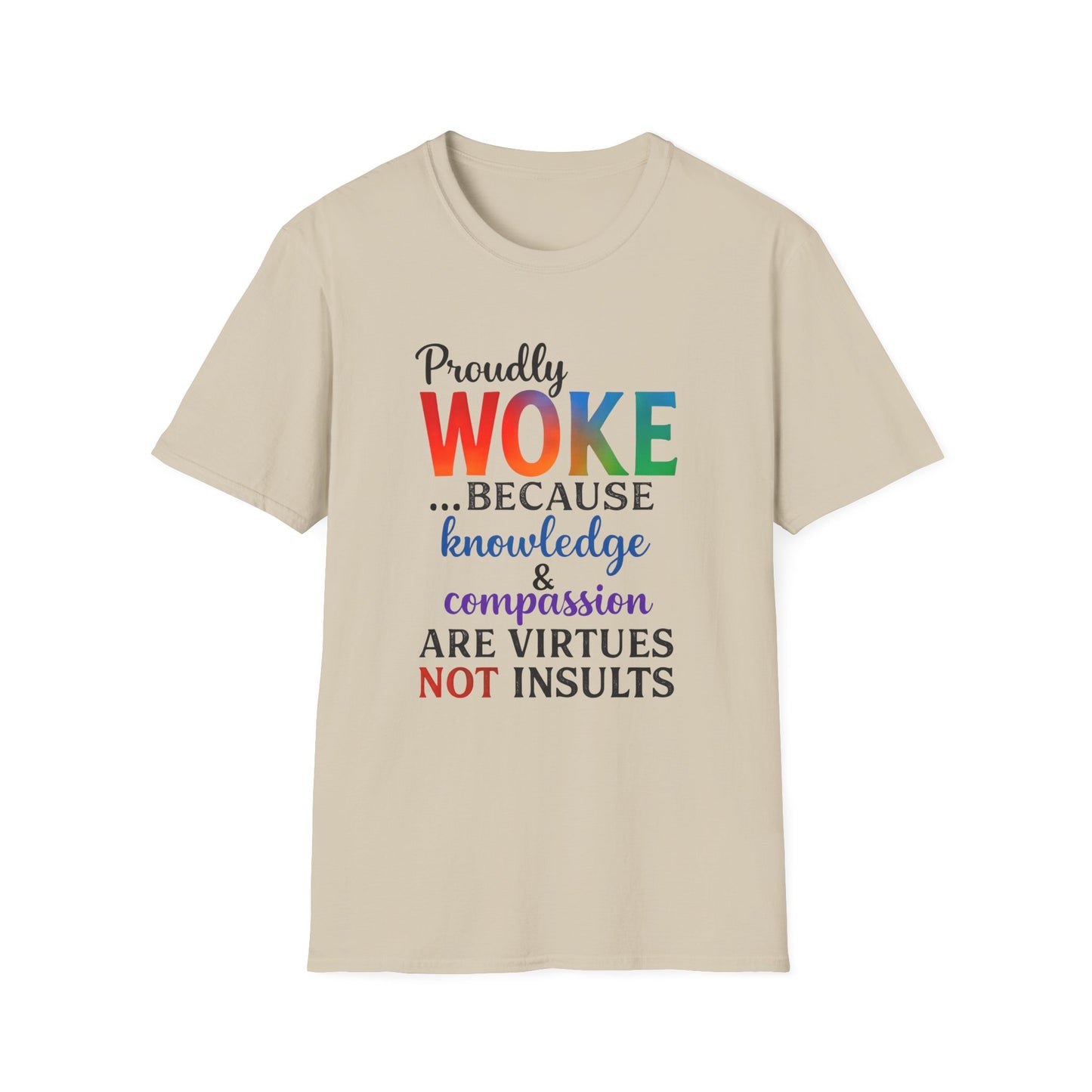 Woke Message Unisex T-Shirt, Softstyle Tee for Activism, Awareness, Unique Gift for Friends, Social Justice Apparel, Comfortable [...]