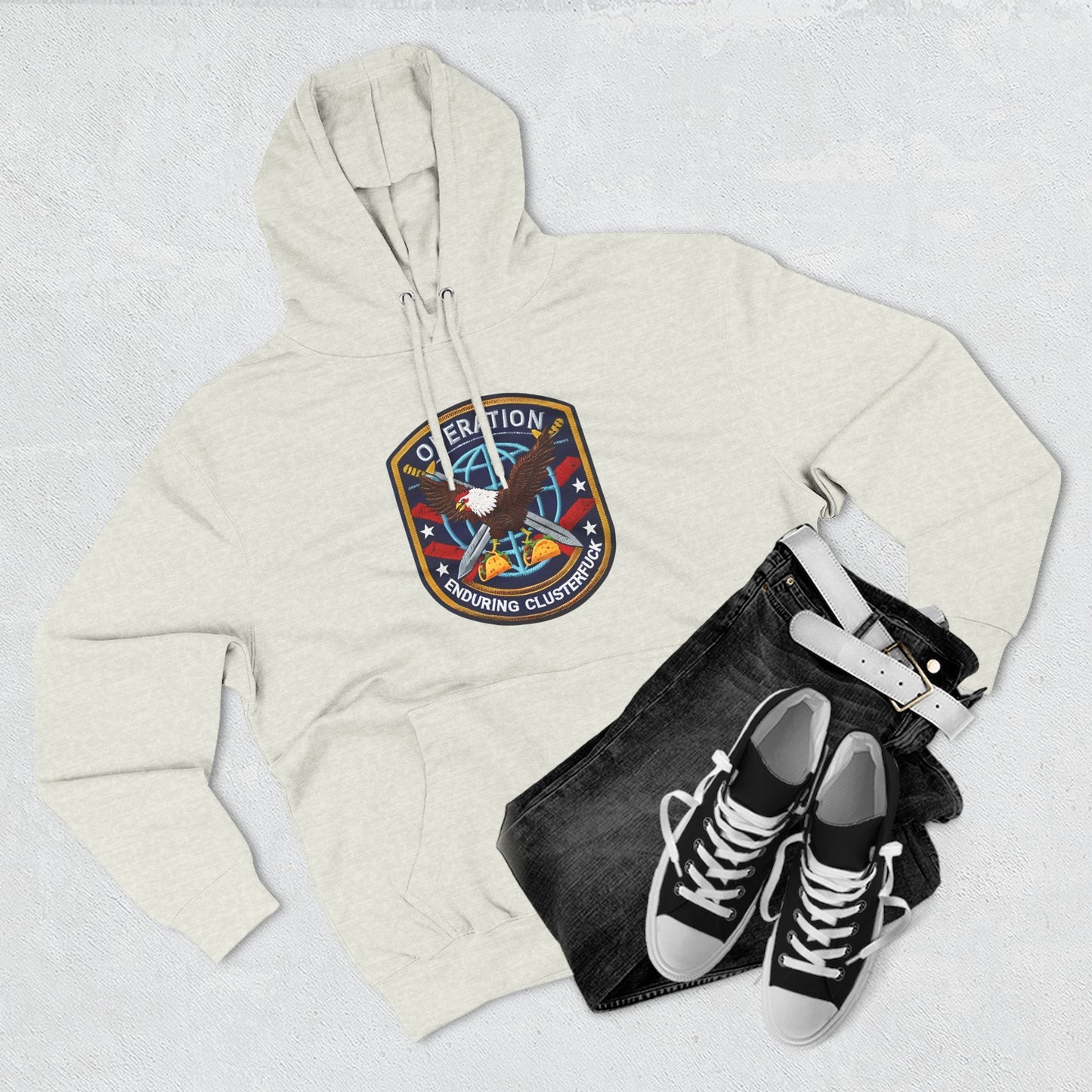Operation Enduring Clusterfuck Fleece Hoodie, Funny Political Fleece Hoodie, Trendy and Cozy Sweatshirt