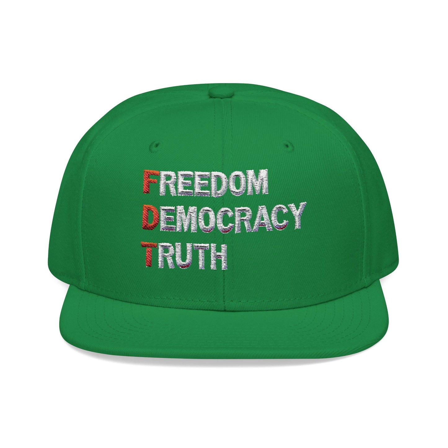 Freedom Democracy Truth Snapback Hat - Stylish Streetwear Cap for Casual Outfits, Perfect Gift for Sports Fans, Adjustable Fit
