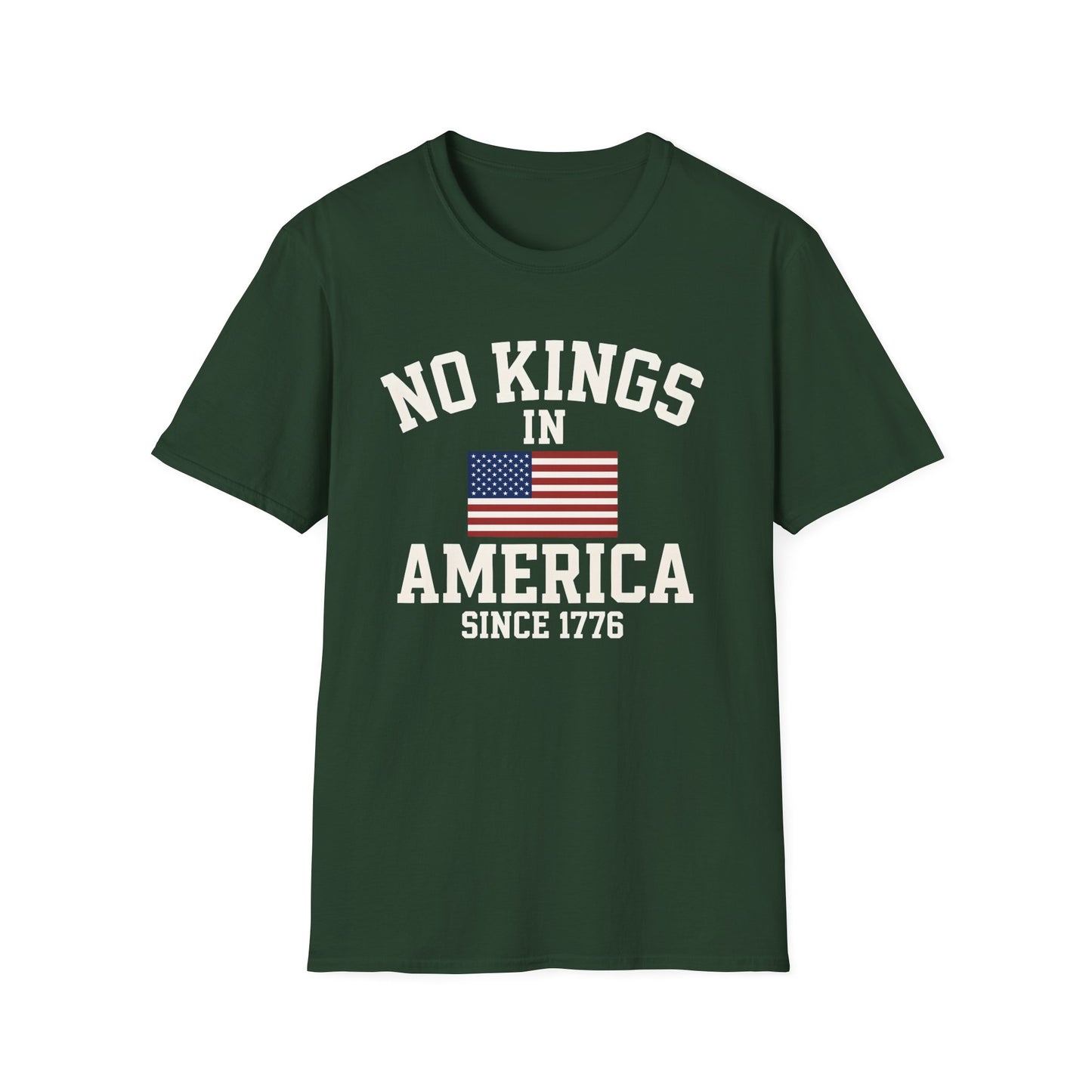No Kings T-Shirt: No Kings in America Design, Patriotic Tee, Casual Wear, 4th of July Gift, Independence Day Shirt, Political [...]