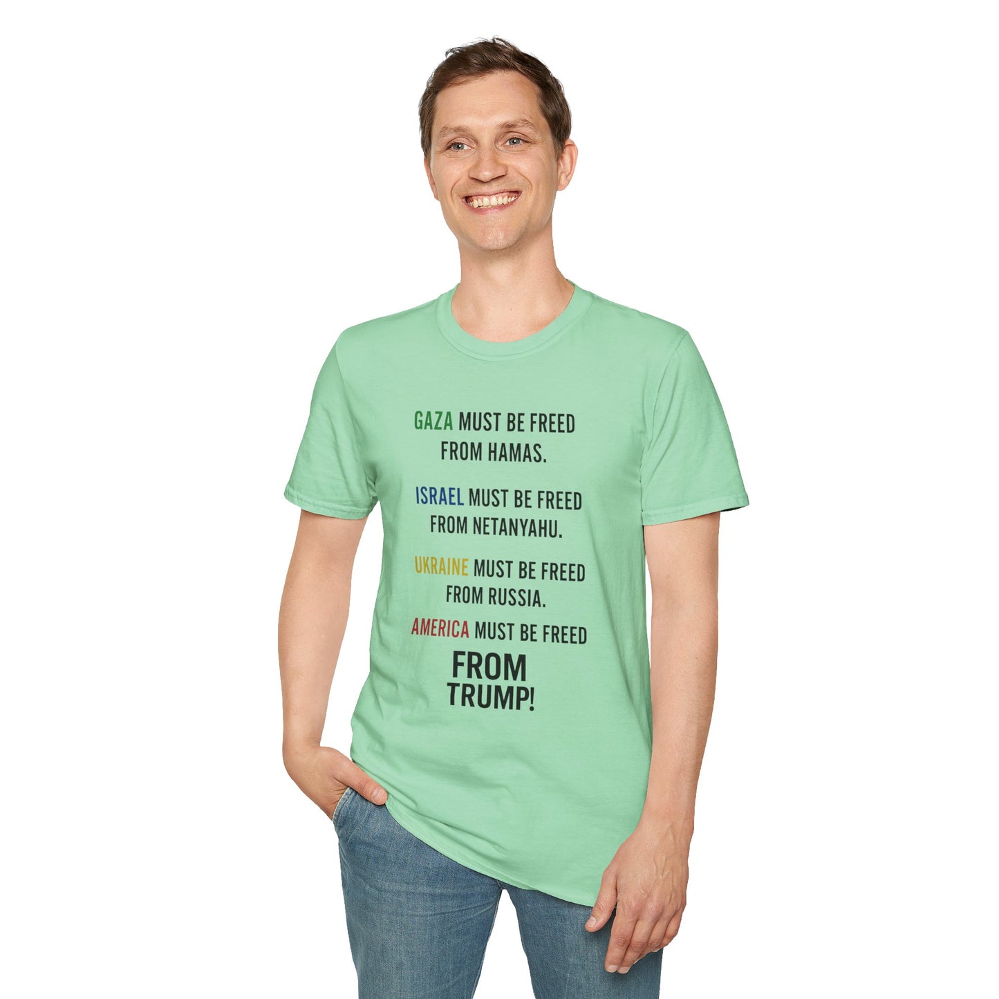 Protest Statement T-Shirt | Graphic Tee for Activists | Unisex Softstyle Shirt | Comfortable Casual Wear | Social Justice Fashion | [...]