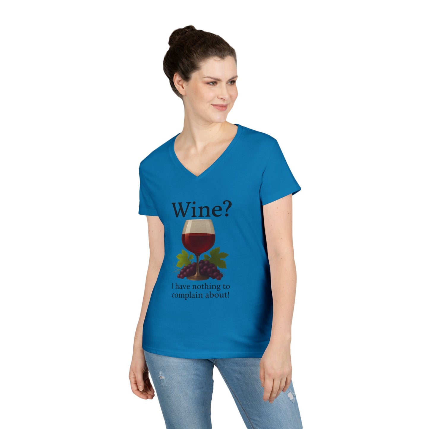 Wine Lover's V-Neck T-Shirt, Fun Wine Quote Tee, Gifts for Her, Casual Summer Top, Ladies' Wine Shirt
