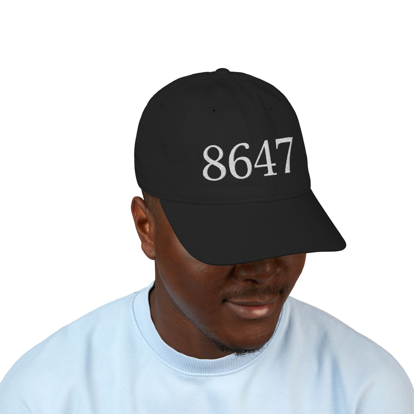 8647 Embroidered Baseball Cap | Eco-Friendly Headwear, Casual Style, Unisex Gift, Everyday Accessory, Outdoor Activities